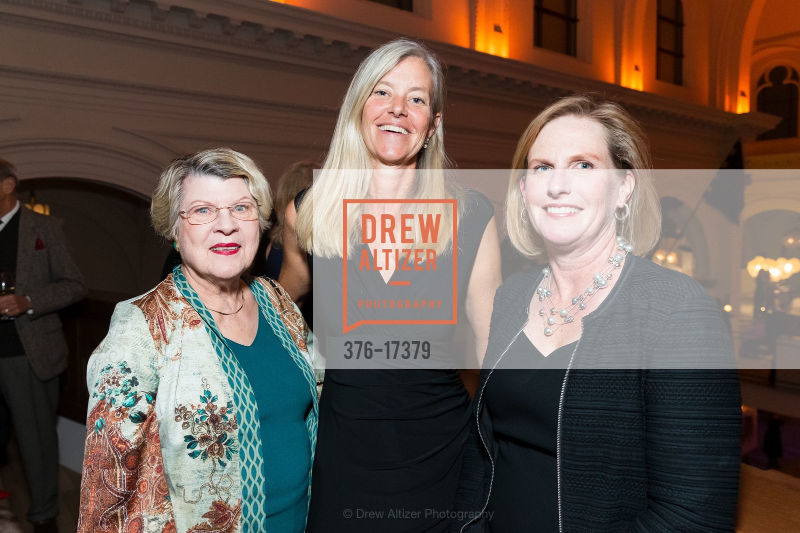 Jo Hurley, Karena Strella, Katherine McGee, ACT's Fall Celebration Welcoming Pam MacKinnon and Jennifer Bielstein to ACT and SF 2018, Saint Joseph's Arts Society. 1401 Howard St, Photo #376-17379 Jo Hurley, Karena Strella, Katherine McGee, Photo #376-17379