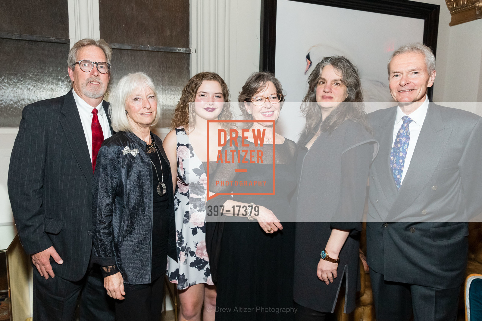 Hal Kruth, Leslie Kruth, Katherine Hasson, Nancy Hasson, Pam MacKinnon, Kirke Hasson, ACT's Fall Celebration Welcoming Pam MacKinnon and Jennifer Bielstein to ACT and SF 2018, Saint Joseph's Arts Society. 1401 Howard St, Photo #397-17379 Hal Kruth, Leslie Kruth, Katherine Hasson, Nancy Hasson, Pam MacKinnon, Kirke Hasson, Photo #397-17379