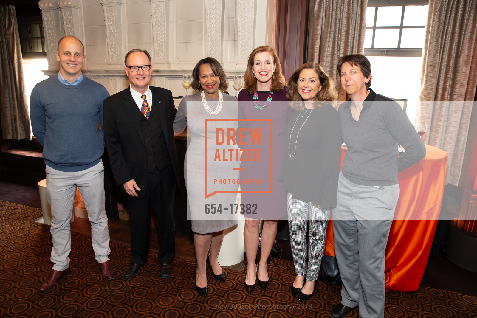 Arie van Gemeren, Ken Willers, Terri Porter, Kathleen Radecki, Chris Garavaglia, Paulette Roach, Bay Scholars Thanksgiving Luncheon 2018, Julia Morgan Ballroom. 465 California Street, November 16th, 2018, Photo #654-17382 Arie van Gemeren, Ken Willers, Terri Porter, Kathleen Radecki, Chris Garavaglia, Paulette Roach, Photo #654-17382