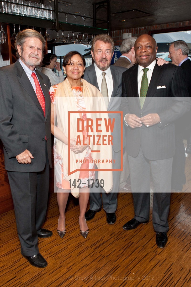 Tad Taube, Joyce Corrigan, Robert Corrigan, Willie Brown, Photo #142-1739
