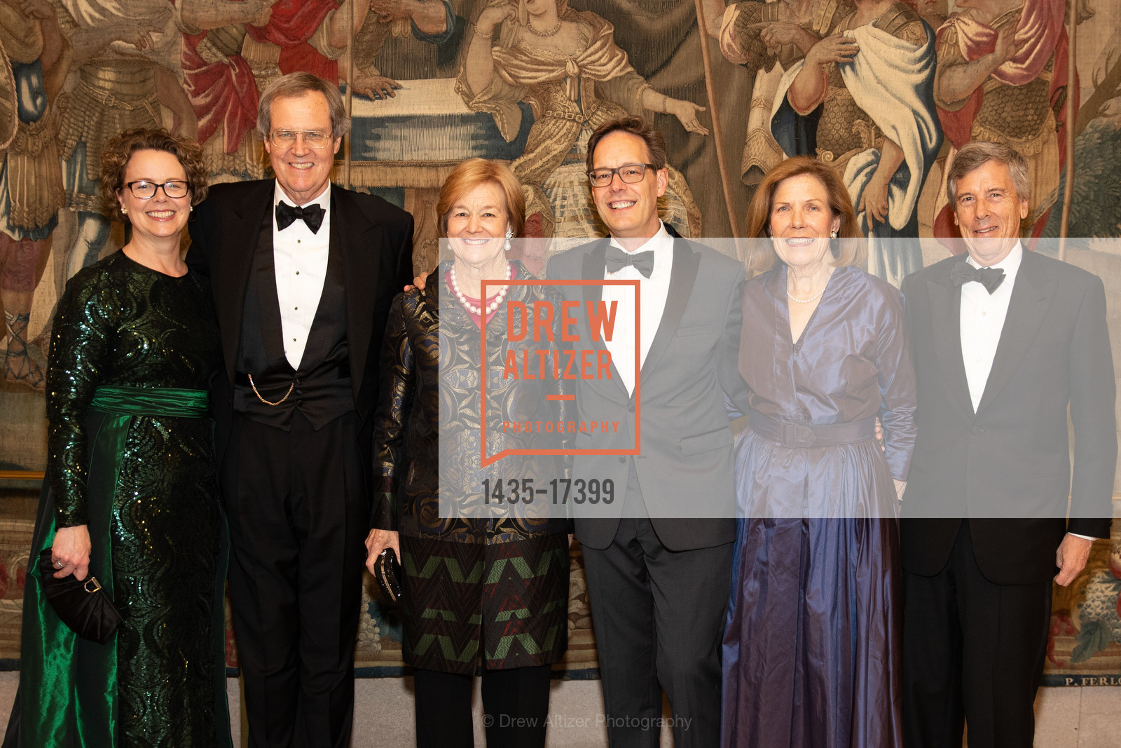 Jennifer Lynch, George Hume, Leslie Hume, Jake Heggie, Sheila Larsen, Tom Larsen, SF Opera's An Evening on the Stage 2018 honoring John A. and Cynthia Fry Gunn, War Memorial Opera House. 301 Van Ness Ave, Photo #1435-17399 Jennifer Lynch, George Hume, Leslie Hume, Jake Heggie, Sheila Larsen, Tom Larsen, Photo #1435-17399