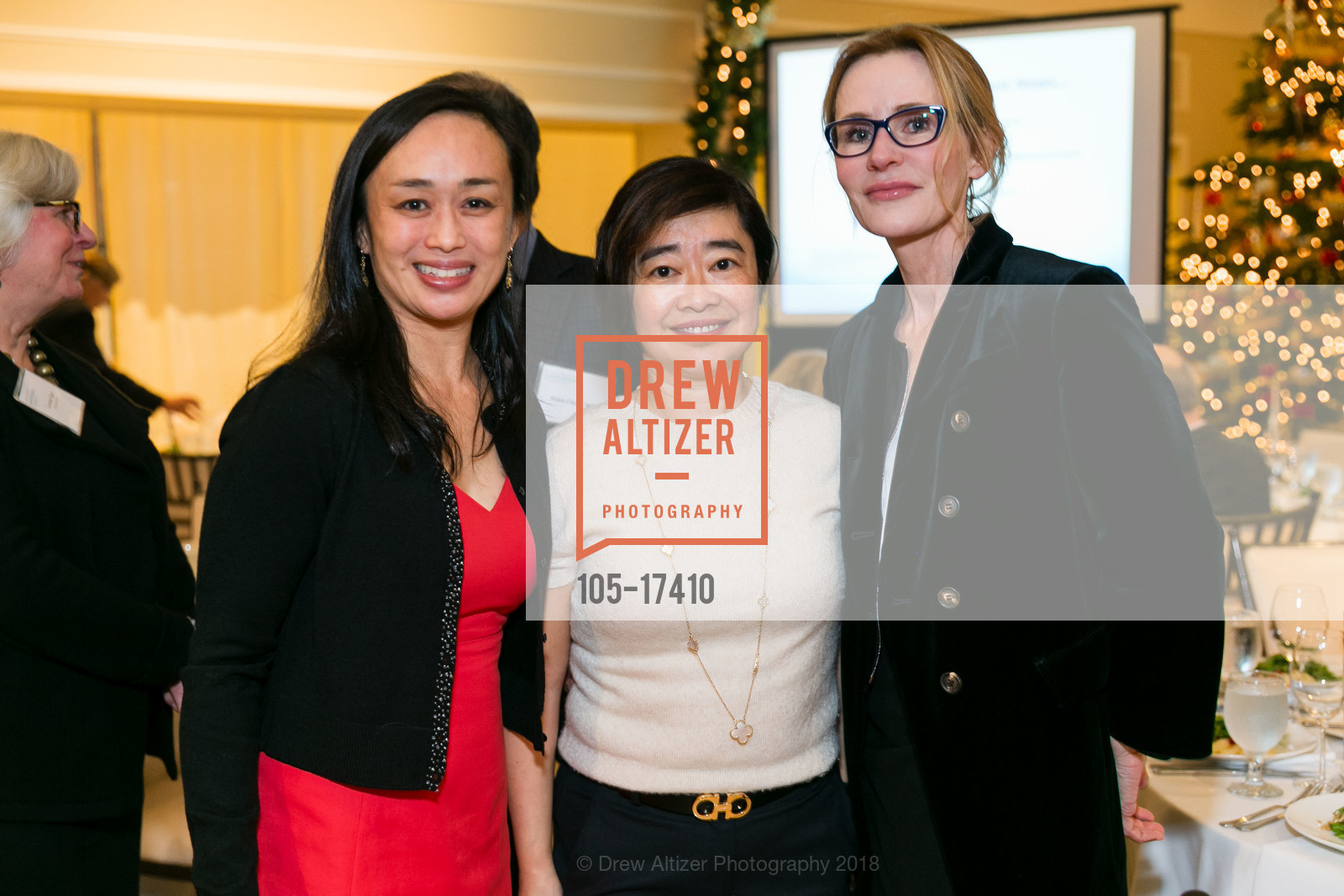 Yung Lie, Polly Tam, Gab Layton, Lurie Challenge Fund Kick-Off with Connie & Bob Lurie 2018, Menlo Circus Club. 190 Park Lane, November 28th, 2018, Photo #105-17410 Yung Lie, Polly Tam, Gab Layton, Photo #105-17410