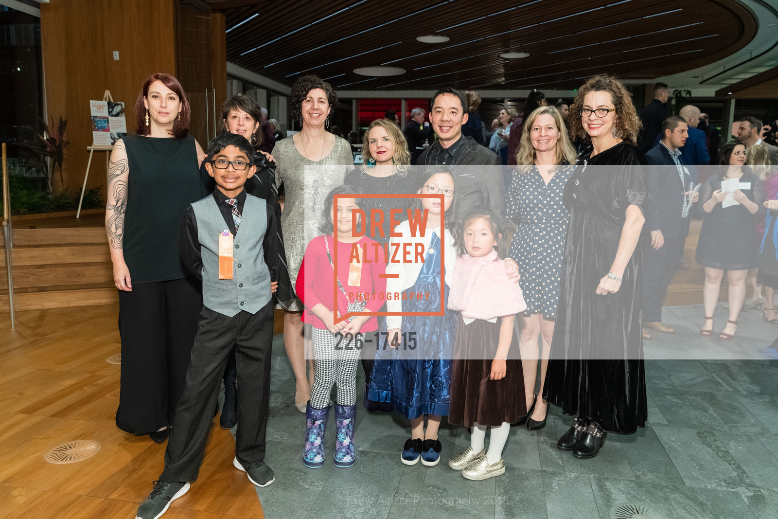 Nathalie Strand, Ellen Brook, Apu Dutta, Rinat Goren, Suri Zheng, Crystal Hermann, Roque Balesteros, Iris Zheng, Celina Paul, Ginger Slonaker, Kids & Art Foundation's 10th Anniversary Celebrating Art and Life, Salesforce Tower, 30th Floor. 415 Mission Street, December 1st, 2018, Photo #226-17415 Nathalie Strand, Ellen Brook, Apu Dutta, Rinat Goren, Suri Zheng, Crystal Hermann, Roque Balesteros, Iris Zheng, Celina Paul, Ginger Slonaker, Photo #226-17415