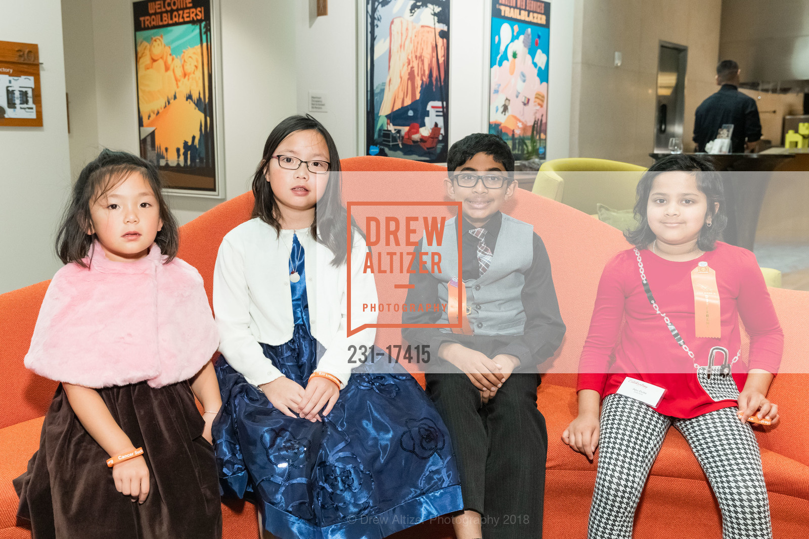 Iris Zheng, Suri Zheng, Apu Dutta, Kids & Art Foundation's 10th Anniversary Celebrating Art and Life, Salesforce Tower, 30th Floor. 415 Mission Street, December 1st, 2018, Photo #231-17415 Iris Zheng, Suri Zheng, Apu Dutta, Photo #231-17415