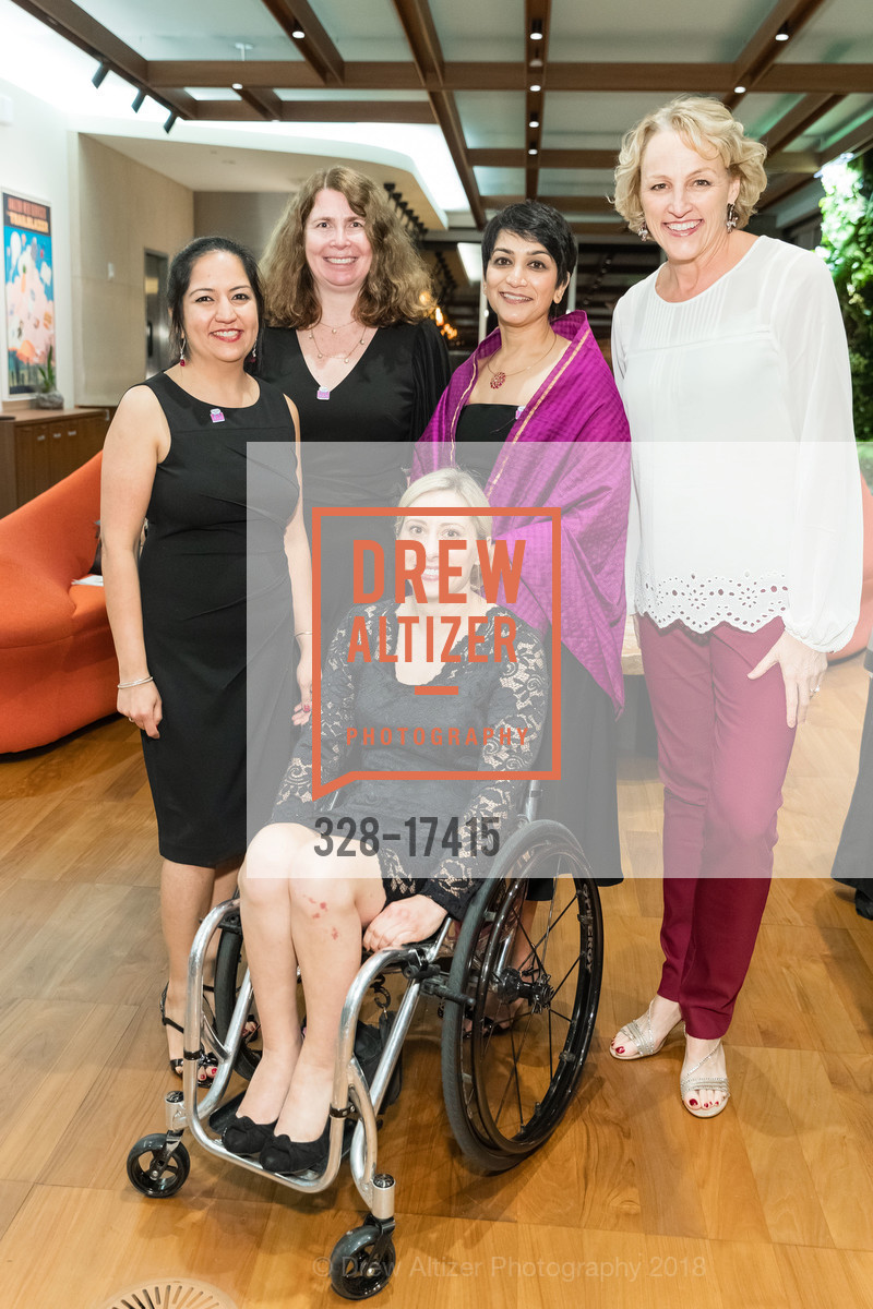 Kiran Chadha, Rachel Handsman, Pamela Simon, Purvi Shah, Jackie Cimino, Kids & Art Foundation's 10th Anniversary Celebrating Art and Life, Salesforce Tower, 30th Floor. 415 Mission Street, December 1st, 2018, Photo #328-17415 Kiran Chadha, Rachel Handsman, Pamela Simon, Purvi Shah, Jackie Cimino, Photo #328-17415