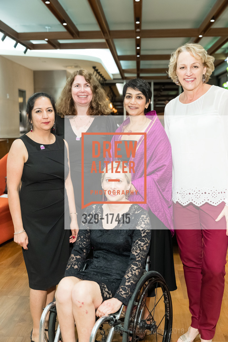 Kiran Chadha, Rachel Handsman, Pamela Simon, Purvi Shah, Jackie Cimino, Kids & Art Foundation's 10th Anniversary Celebrating Art and Life, Salesforce Tower, 30th Floor. 415 Mission Street, December 1st, 2018, Photo #329-17415 Kiran Chadha, Rachel Handsman, Pamela Simon, Purvi Shah, Jackie Cimino, Photo #329-17415