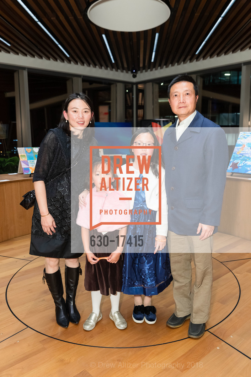 Ying Zhu, Iris Zheng, Suri Zheng, Tao Zheng, Kids & Art Foundation's 10th Anniversary Celebrating Art and Life, Salesforce Tower, 30th Floor. 415 Mission Street, December 1st, 2018, Photo #630-17415 Ying Zhu, Iris Zheng, Suri Zheng, Tao Zheng, Photo #630-17415