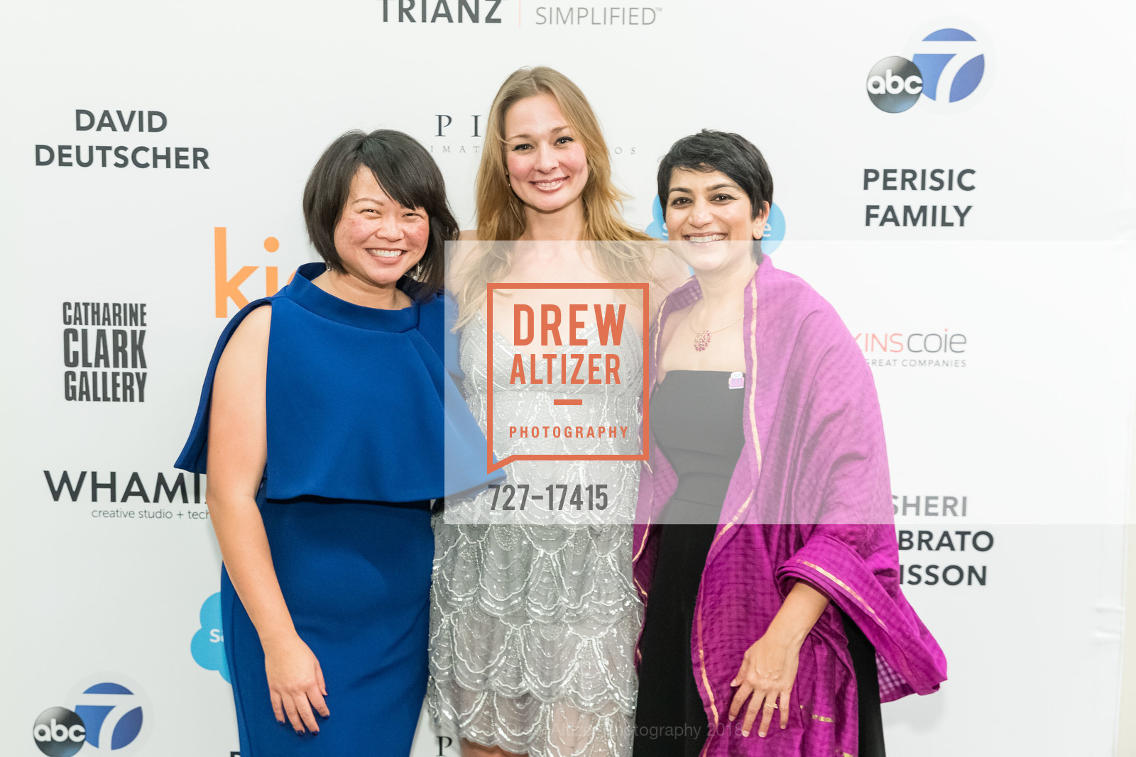 Suzanne Yau, Dawn Lindhardt, Purvi Shah, Kids & Art Foundation's 10th Anniversary Celebrating Art and Life, Salesforce Tower, 30th Floor. 415 Mission Street, December 1st, 2018, Photo #727-17415 Suzanne Yau, Dawn Lindhardt, Purvi Shah, Photo #727-17415