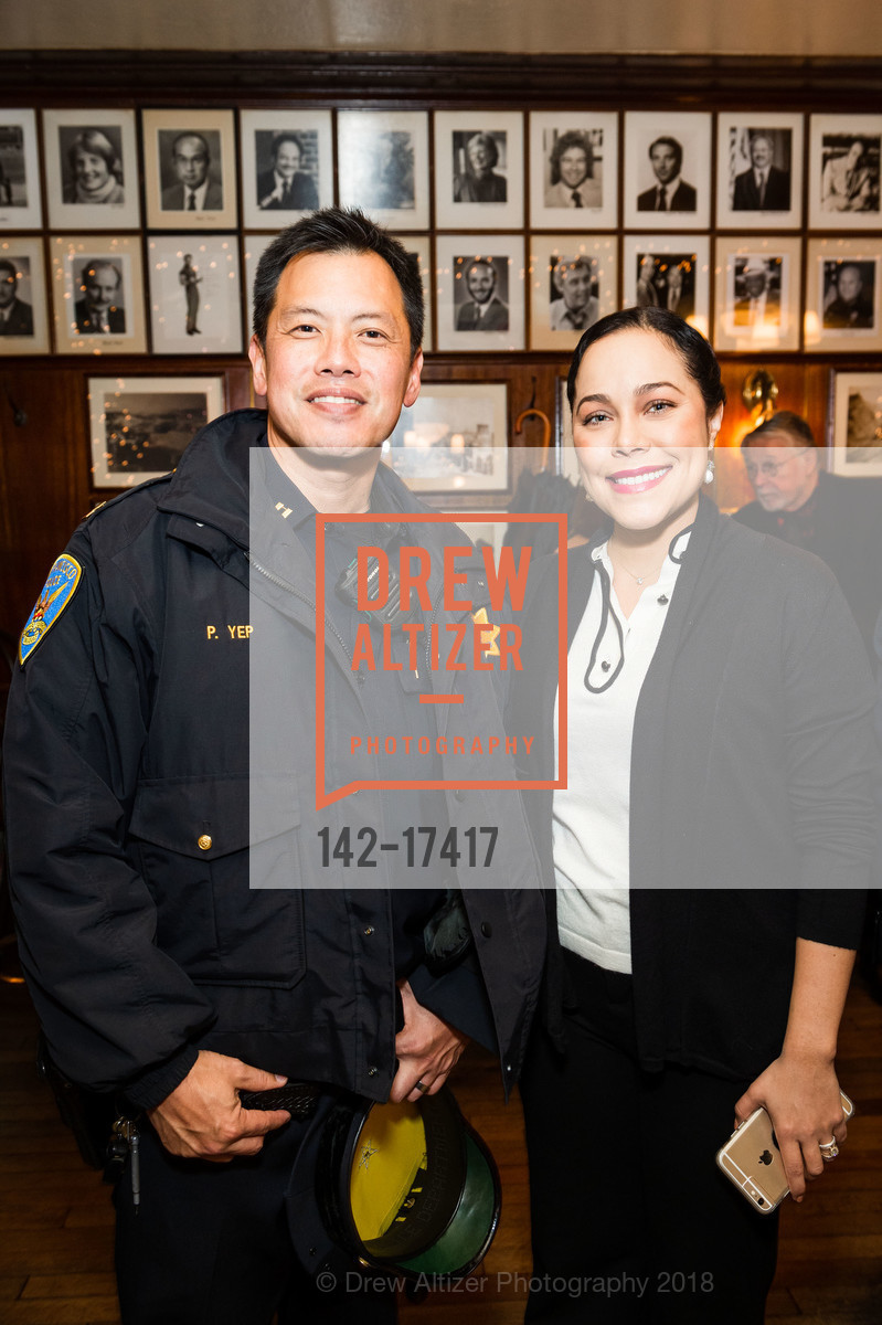 Paul Yep, Marissa Rodriguez, John's Grill 110th Anniversary Lunch, Historic John's Grill. 63 Ellis Street, November 29th, 2018, Photo #142-17417 Paul Yep, Marissa Rodriguez, Photo #142-17417