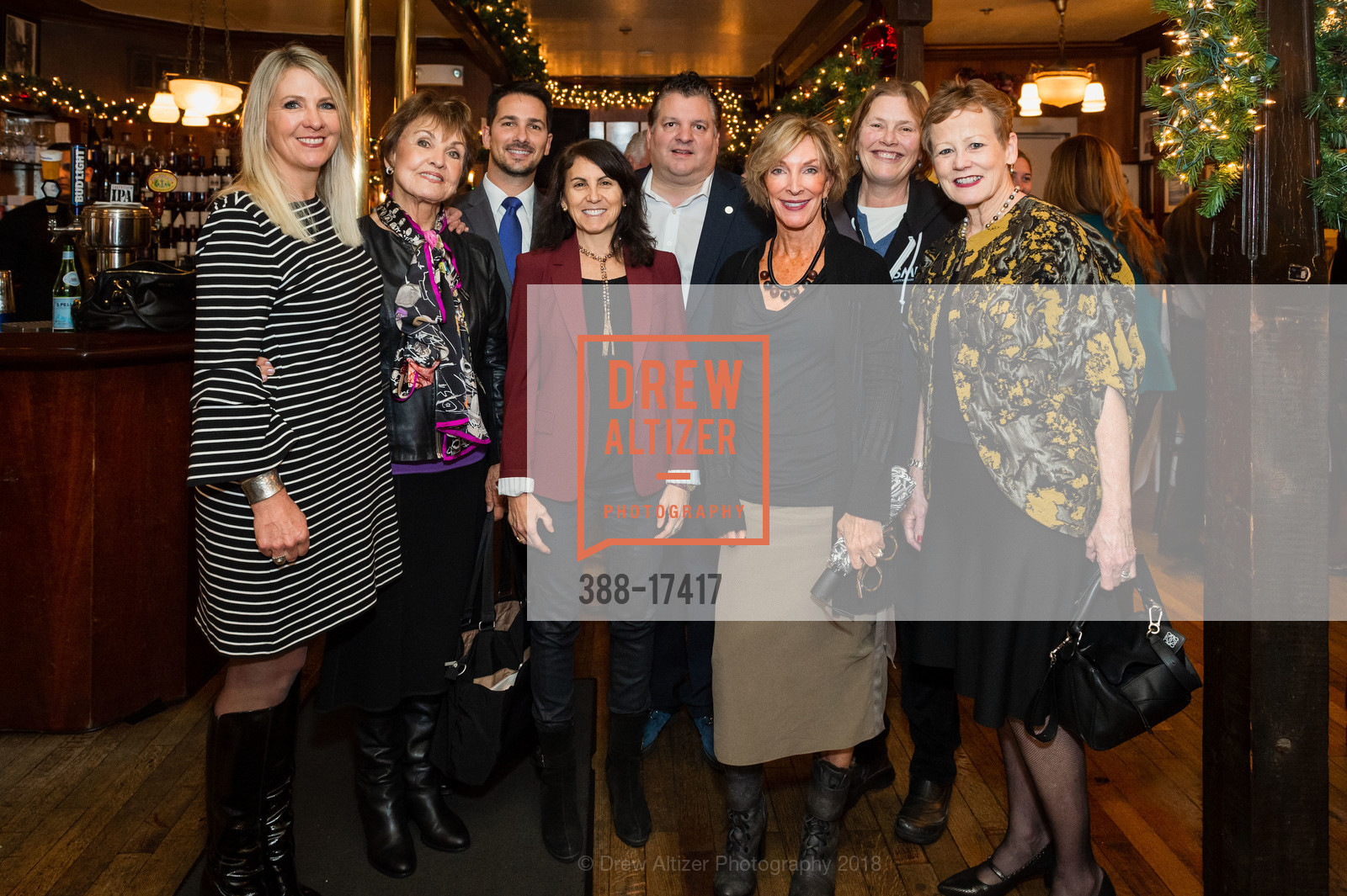 Jill, Lee Baxter, Victor Silvestri, Deb Glazer, John Konstin, Mary Hand, Laurie Laqua, Madelyn Mallory, John's Grill 110th Anniversary Lunch, Historic John's Grill. 63 Ellis Street, November 29th, 2018, Photo #388-17417 Jill, Lee Baxter, Victor Silvestri, Deb Glazer, John Konstin, Mary Hand, Laurie Laqua, Madelyn Mallory, Photo #388-17417