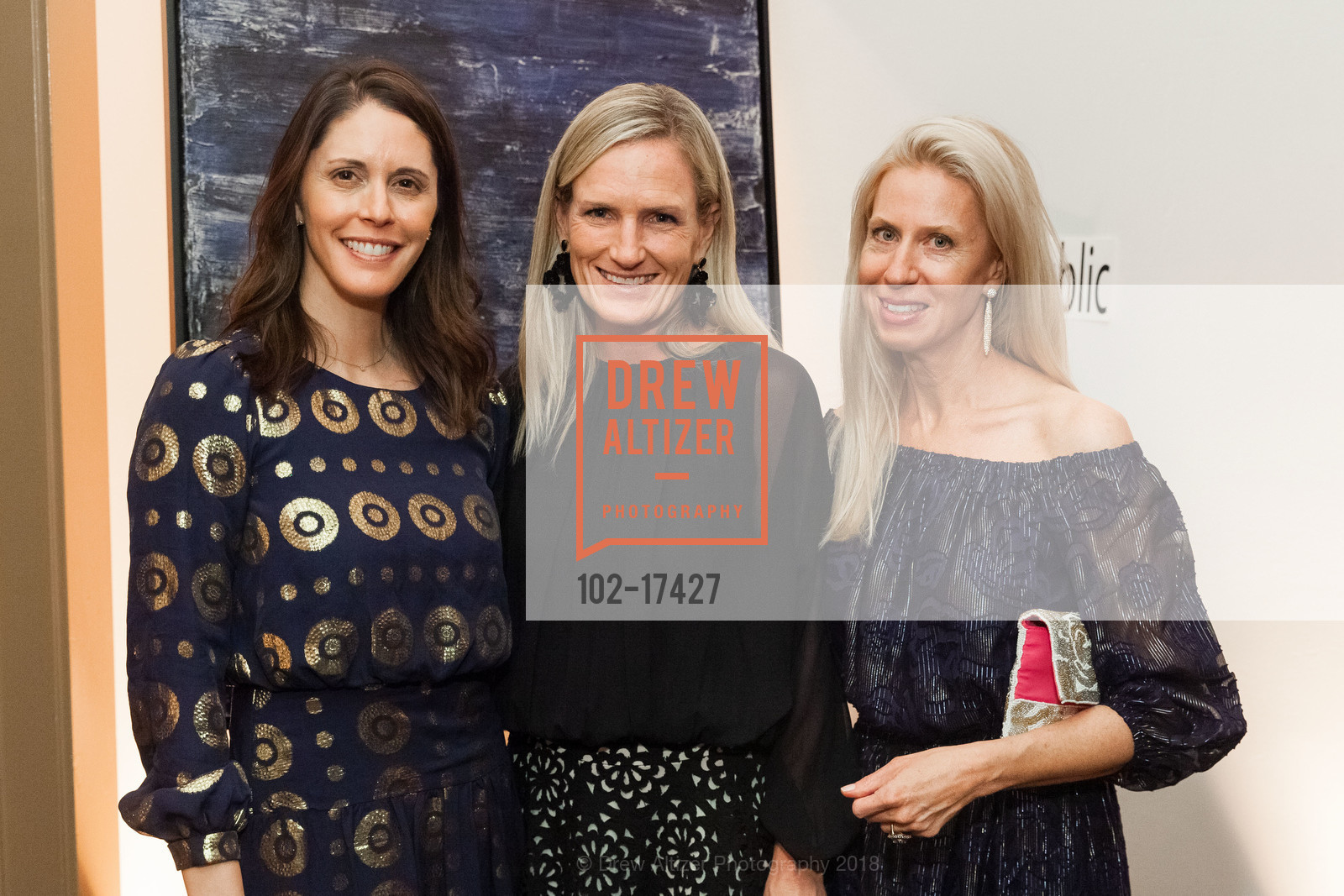 Nicole Lenihan, Janet Bijur, Carter Graber, Children of Shelters Jingle & Mingle 2018, Fort Mason, General's Residence, November 29th, 2018, Photo #102-17427 Nicole Lenihan, Janet Bijur, Carter Graber, Photo #102-17427