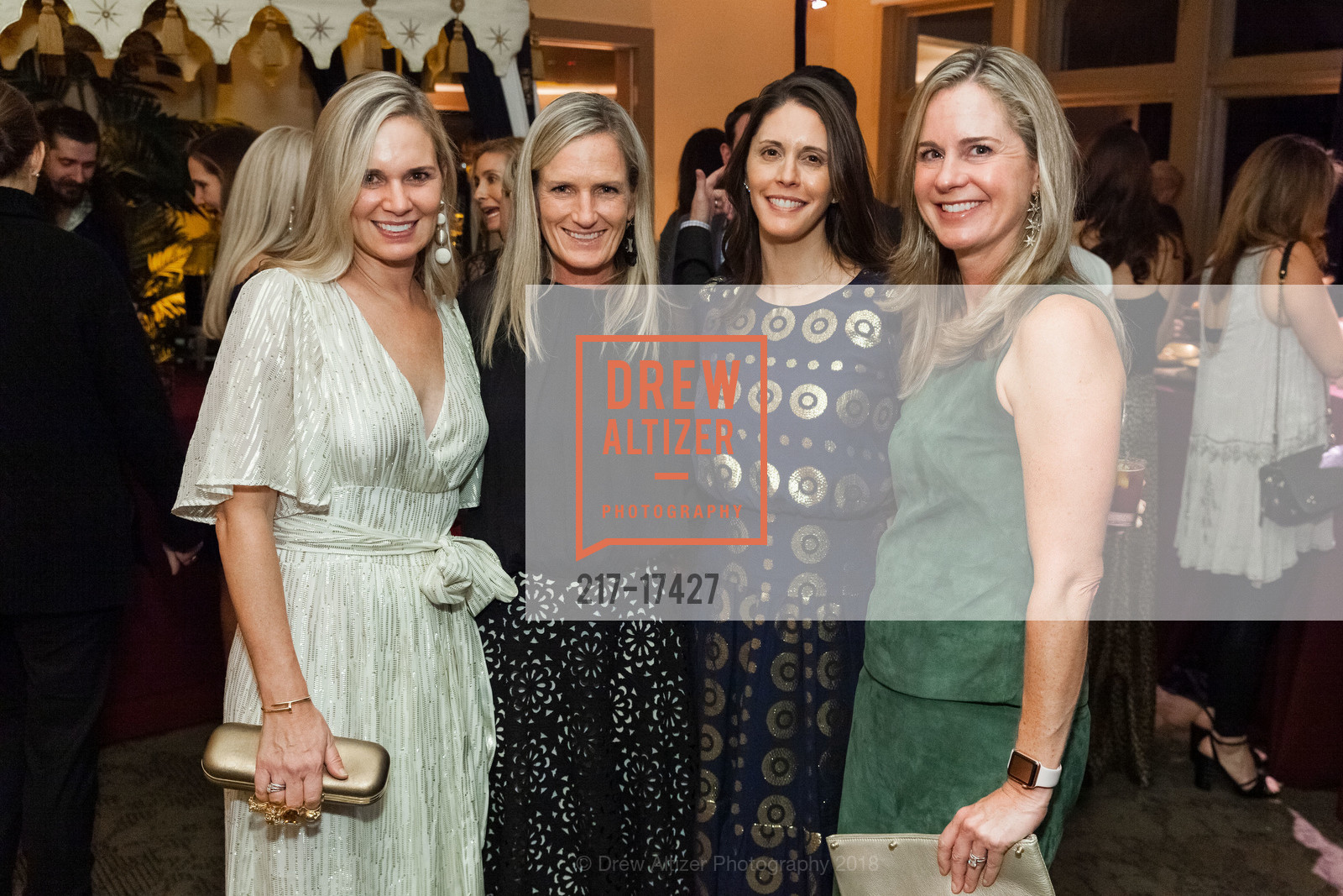 Susan Moody, Janet Bijur, Nicole Lenihan, Katie Seymour, Children of Shelters Jingle & Mingle 2018, Fort Mason, General's Residence, November 29th, 2018, Photo #217-17427 Susan Moody, Janet Bijur, Nicole Lenihan, Katie Seymour, Photo #217-17427