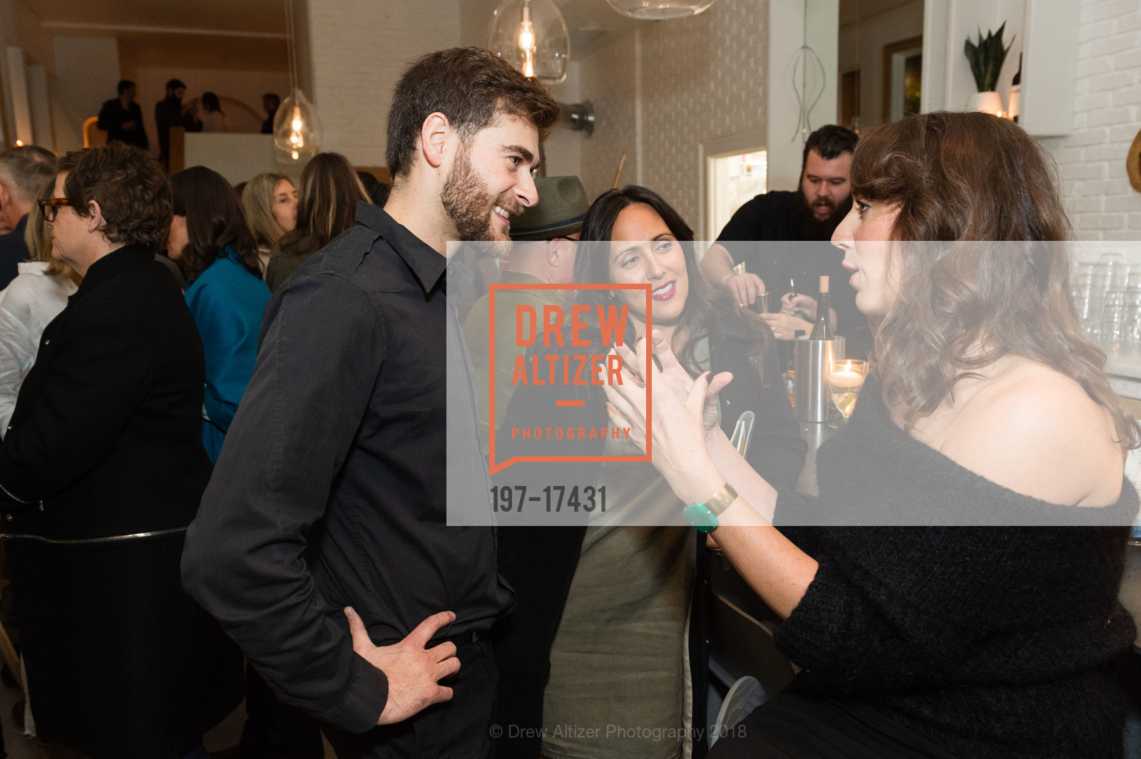 Doug Poulson, Jenny Bittner, Mimi Cohrt, Eden Wright Design Quinceañera, Noosh Restaurant. 2001 Fillmore Street, November 30th, 2018, Photo #197-17431 Doug Poulson, Jenny Bittner, Mimi Cohrt, Photo #197-17431
