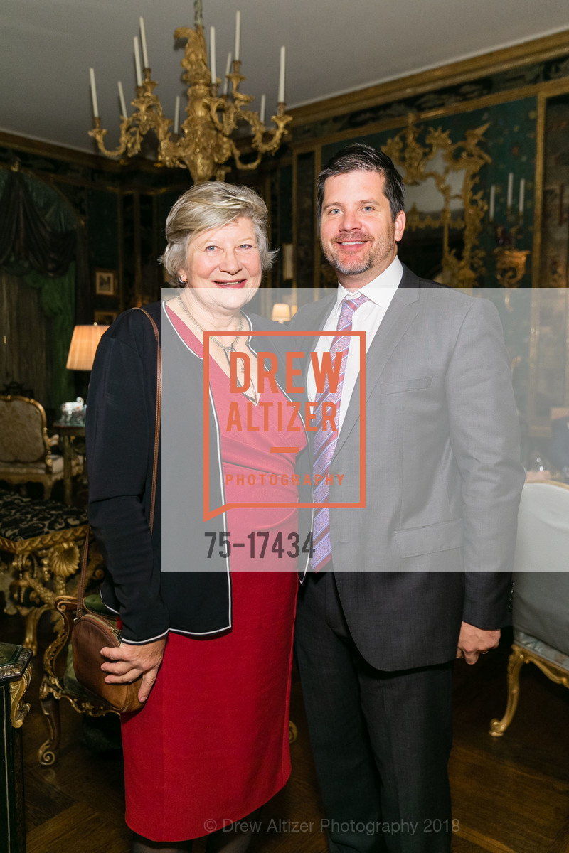 Bettina Hughes, David Alan Hughes, Gordon and Ann Getty host Leakey Foundation Holiday Gathering, Private Residence. 52 CHENERY ST, November 30th, 2018, Photo #75-17434 Bettina Hughes, David Alan Hughes, Photo #75-17434