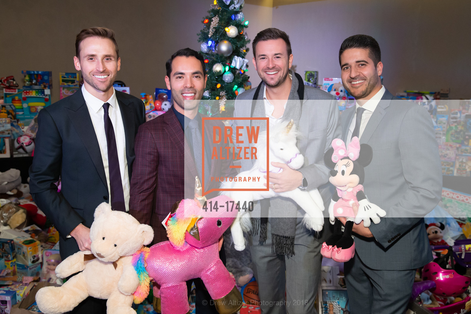 Ted McGuire, Alex Hachiya, Michael Nabone, Joe Khamsehpour, Toys for Tots SF 2018, Fairmont Hotel, December 2nd, 2018, Photo #414-17440 Ted McGuire, Alex Hachiya, Michael Nabone, Joe Khamsehpour, Photo #414-17440