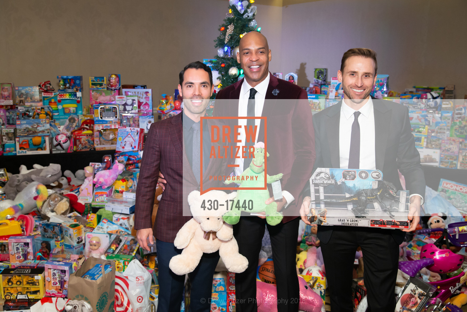 Alex Hachiya, Karl Dawson, Ted McGuire, Toys for Tots SF 2018, Fairmont Hotel, December 2nd, 2018, Photo #430-17440 Alex Hachiya, Karl Dawson, Ted McGuire, Photo #430-17440