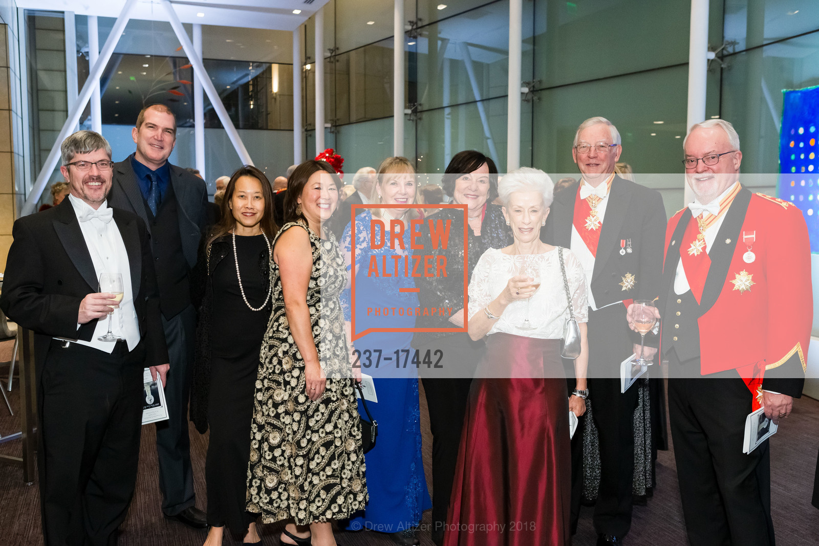 Simon Heap, Scott Berta, Karen Berta, Kathie Heap, May Storrie, Suzanne Stein, Viviane Reid, William Stein, Ian Reid, Sovereign Order White Cross Ball 2018, St. Regis. 155 3rd Street, December 1st, 2018, Photo #237-17442 Simon Heap, Scott Berta, Karen Berta, Kathie Heap, May Storrie, Suzanne Stein, Viviane Reid, William Stein, Ian Reid, Photo #237-17442