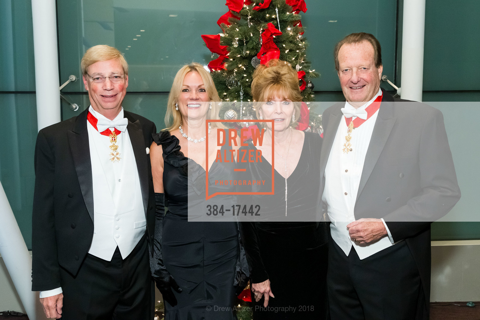 Tom Wilson, Cynthia Kolker, Vicky Murray, Doug Lockie, Sovereign Order White Cross Ball 2018, St. Regis. 155 3rd Street, December 1st, 2018, Photo #384-17442 Tom Wilson, Cynthia Kolker, Vicky Murray, Doug Lockie, Photo #384-17442