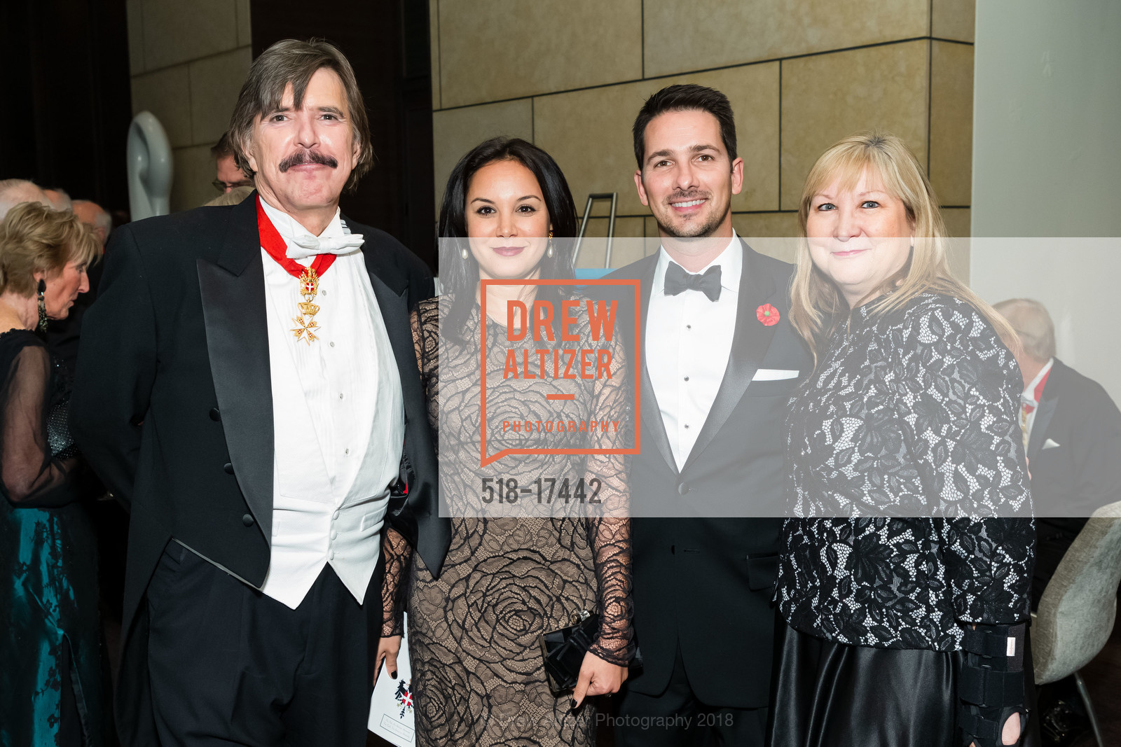 John Rosin, Bahya Oumlil-Murad, Victor Olivieri, Veronica LaBeau, Sovereign Order White Cross Ball 2018, St. Regis. 155 3rd Street, December 1st, 2018, Photo #518-17442 John Rosin, Bahya Oumlil-Murad, Victor Olivieri, Veronica LaBeau, Photo #518-17442