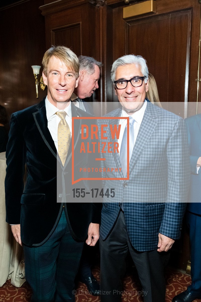 Jack Calhoun, David Shimmon, Shansby/Matarasso Holiday Party 2018, Harris' Restaurant. 2100 Van Ness St, Photo #155-17445 Jack Calhoun, David Shimmon, Photo #155-17445