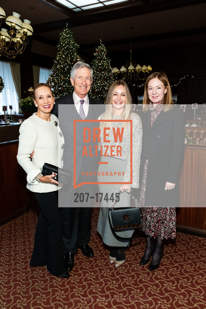 Marcia Messmer, Max Messmer, Carrie Gretsch, Katie Paige, Shansby/Matarasso Holiday Party 2018, Harris' Restaurant. 2100 Van Ness St, Photo #207-17445 Marcia Messmer, Max Messmer, Carrie Gretsch, Katie Paige, Photo #207-17445
