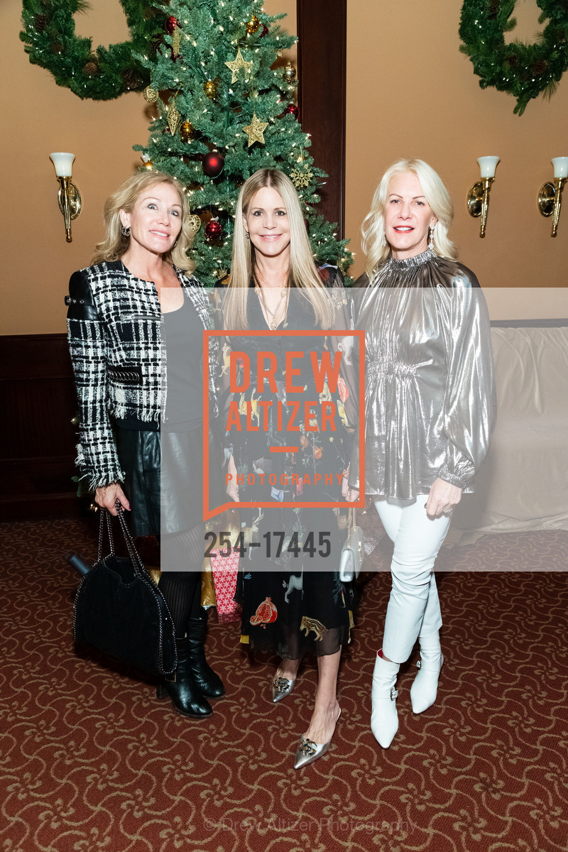 Rosemary Baker, Mary Beth Shimmon, Holly Peterson, Shansby/Matarasso Holiday Party 2018, Harris' Restaurant. 2100 Van Ness St, Photo #254-17445 Rosemary Baker, Mary Beth Shimmon, Holly Peterson, Photo #254-17445