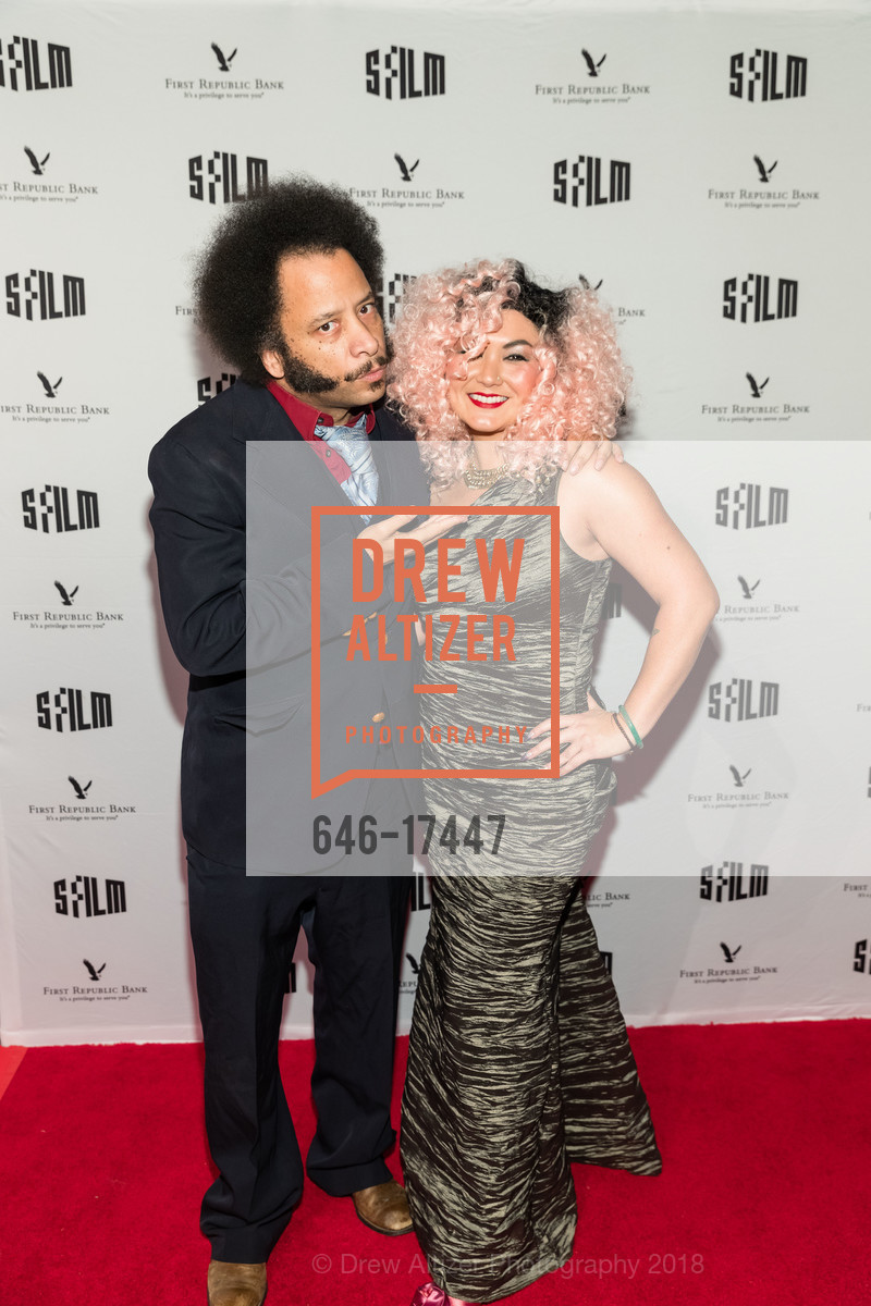 Boots Riley, Gabby La La, SFFILM 2018 Awards Night, Palace of Fine Arts Exhibition Center. 3601 Lyon Street, December 3rd, 2018, Photo #646-17447 Boots Riley, Gabby La La, Photo #646-17447