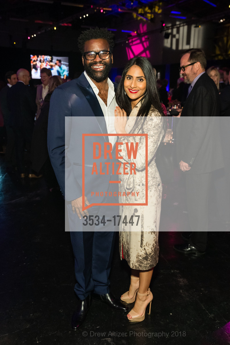 Erik Moore, Anisha Padamshi, SFFILM 2018 Awards Night, Palace of Fine Arts Exhibition Center. 3601 Lyon Street, December 3rd, 2018, Photo #3534-17447 Erik Moore, Anisha Padamshi, Photo #3534-17447