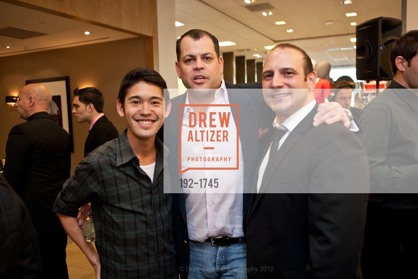 Kyle Iwamoto, Greg Wick, Bob Michitarian, RICHMOND/ ERMET AIDS FOUNDATION Holds Dances from the Heart Pre-Party at BLOOMINGDALES, US, April 12th, 2012, Photo #192-1745 Kyle Iwamoto, Greg Wick, Bob Michitarian, Photo #192-1745