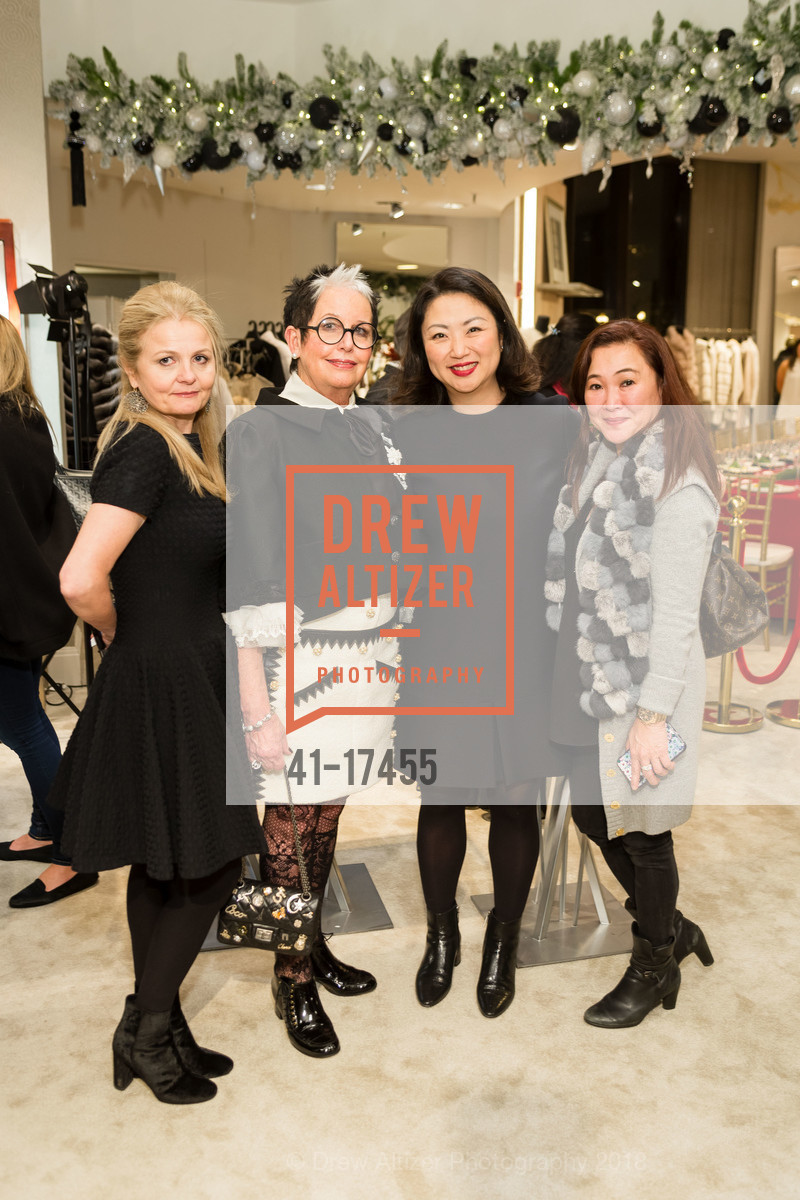 Monika Nowakowsky, Karen Kubin, Anna Chang, Herlina Goutama, Saks Fifth Avenue Private Shopping Night 2018, Saks Fifth Avenue. 384 Post Street, December 5th, 2018, Photo #41-17455 Monika Nowakowsky, Karen Kubin, Anna Chang, Herlina Goutama, Photo #41-17455