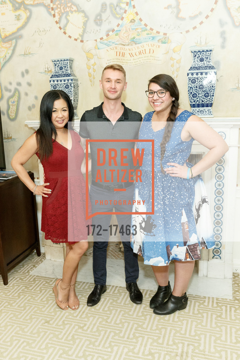 Joanna Ismael, Tyler Vaughn, Karina Cardenas, Sotheby's International Realty Holiday Party 2018, The Fairmont Hotel, Penthouse Suite. 950 Mason Street, December 5th, 2018, Photo #172-17463 Joanna Ismael, Tyler Vaughn, Karina Cardenas, Photo #172-17463