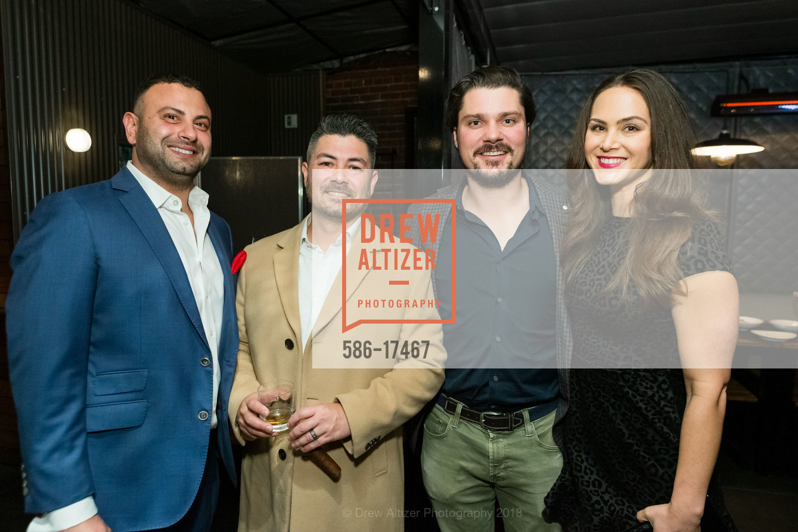 John Fahmy, Jason Snell, Mark Lively, Stephanie Mayer, Maximus Holiday Party 2018, 25 Lusk. 25 Lusk St, December 7th, 2018, Photo #586-17467 John Fahmy, Jason Snell, Mark Lively, Stephanie Mayer, Photo #586-17467