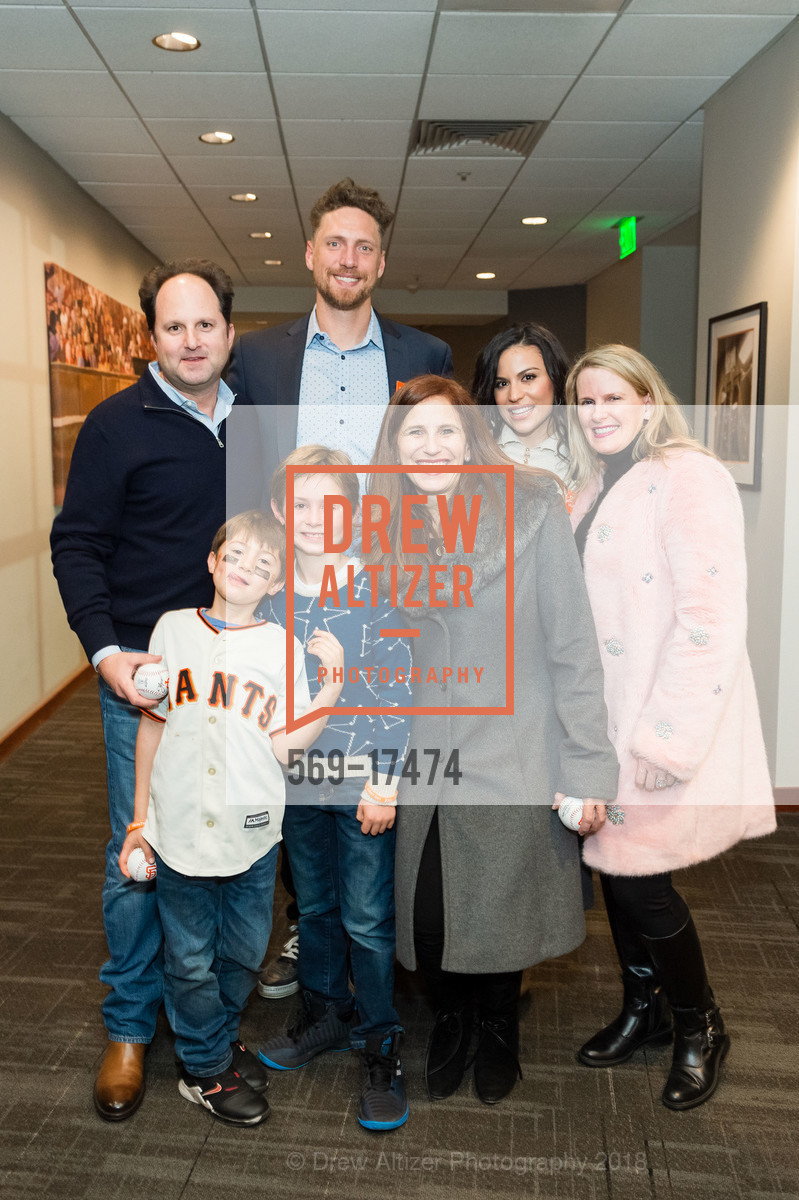Rich Jasen, Hunter Pence, Michelle Gilman Jasen, Alexis Pence, Marie Hurabiell, Holiday Heroes 2018, AT&T Park, December 4th, 2018, Photo #569-17474 Rich Jasen, Hunter Pence, Michelle Gilman Jasen, Alexis Pence, Marie Hurabiell, Photo #569-17474
