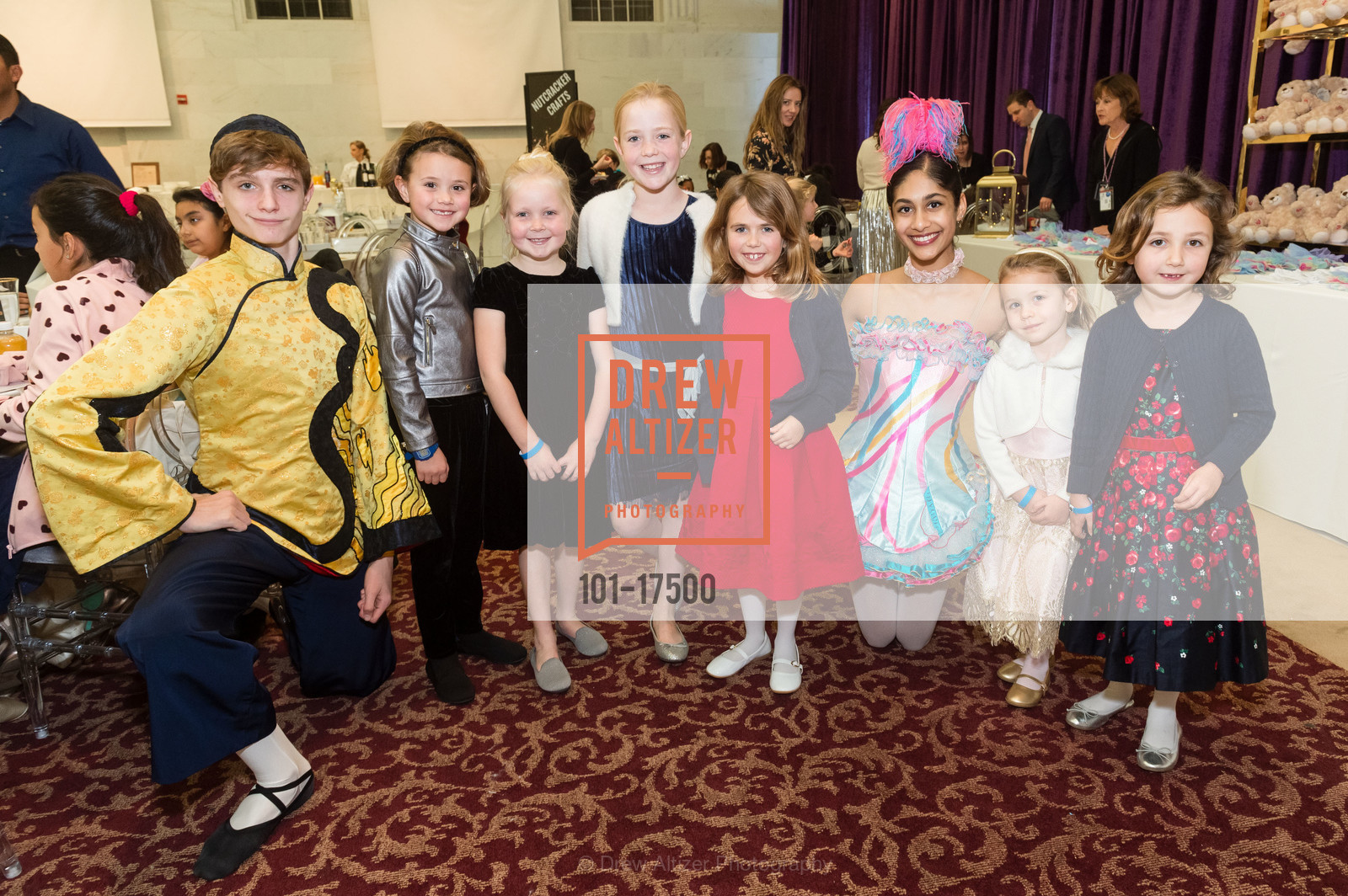 David O'Matz, Skye, Leah, Iris, Olivia, Sujanya Dhillon, Siena, Elle, SF Ballet Nutcracker Luncheon 2018, SF City Hall and War Memorial Opera House. 1 Dr Carlton B Goodlett Pl, Photo #101-17500 David O'Matz, Skye, Leah, Iris, Olivia, Sujanya Dhillon, Siena, Elle, Photo #101-17500