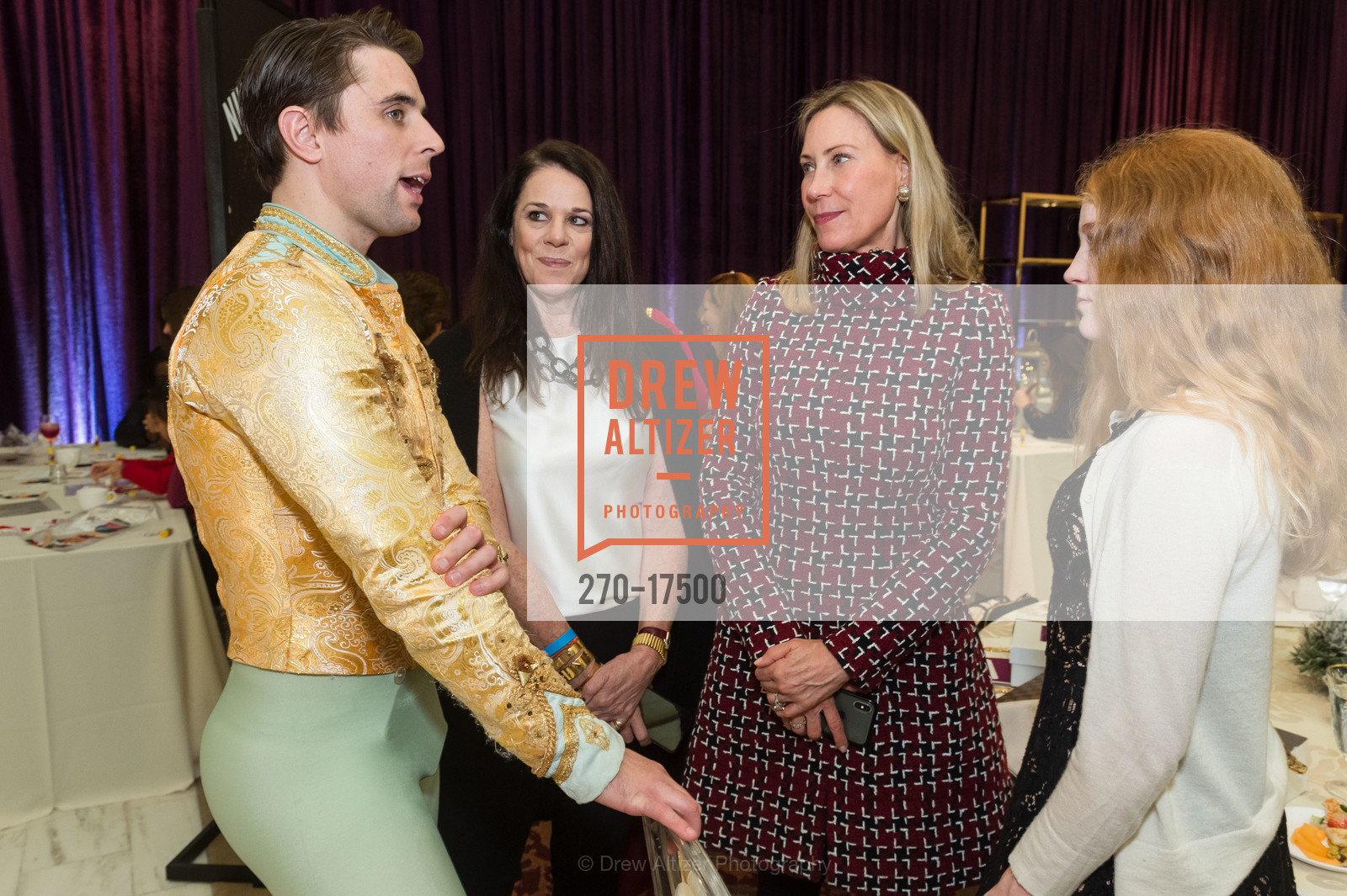Luke Ingham, Kimberly Karp, Carolyn Mehran, Della Walker, SF Ballet Nutcracker Luncheon 2018, SF City Hall and War Memorial Opera House. 1 Dr Carlton B Goodlett Pl, Photo #270-17500 Luke Ingham, Kimberly Karp, Carolyn Mehran, Della Walker, Photo #270-17500