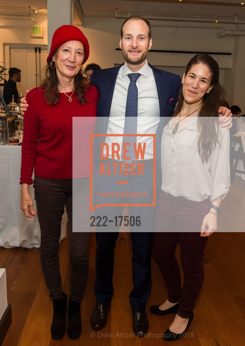Rebecca Young, Chesa Boudin, Valerie Block, Re:Store Justice First Annual Holiday Celebration, SFFILM Centre. 39 Mesa Street, December 12th, 2018, Photo #222-17506 Rebecca Young, Chesa Boudin, Valerie Block, Photo #222-17506