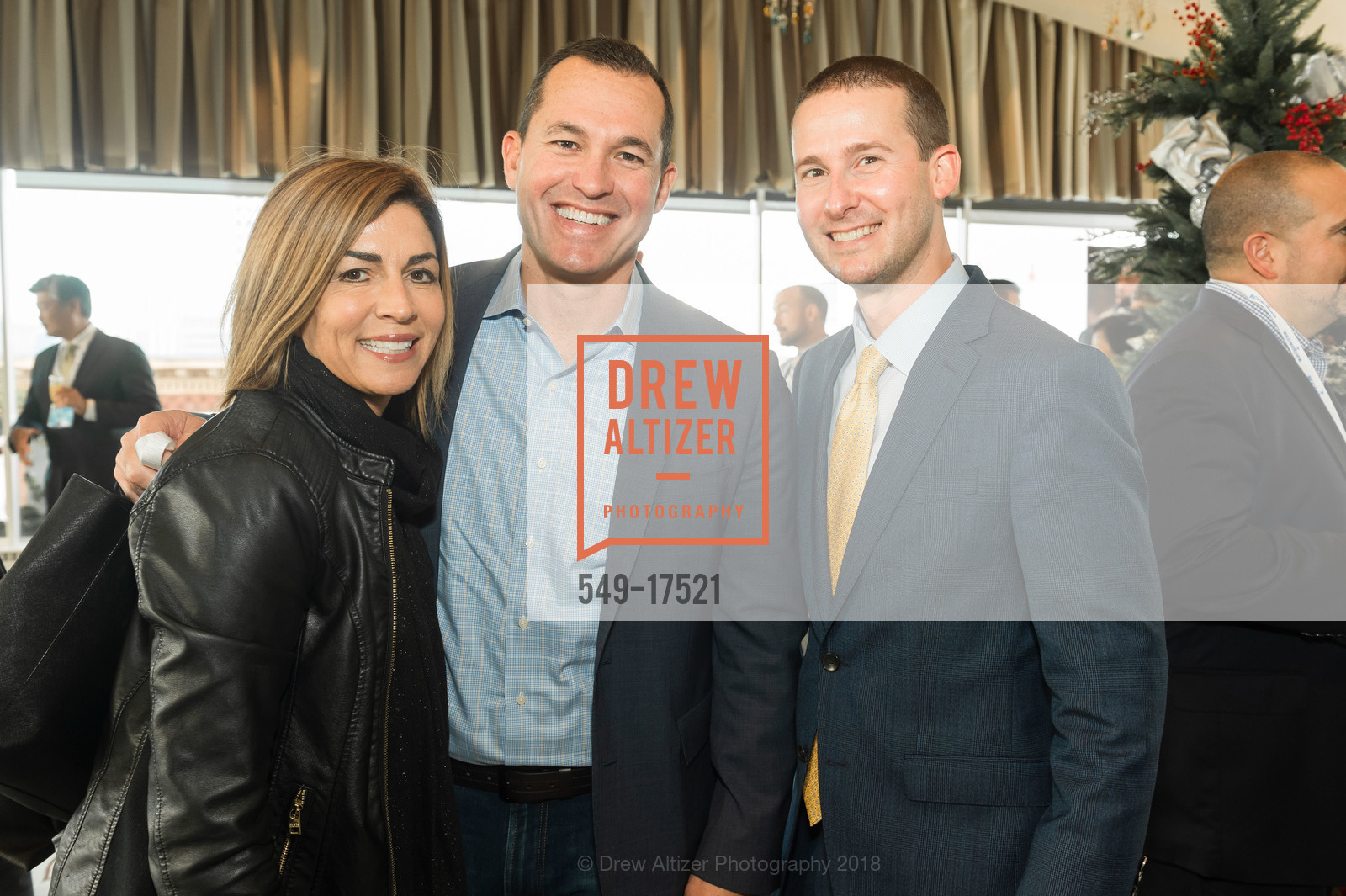 Julie Rosendahl, John Gingrich, Brandon Schneider, Warriors Holiday Hoops Luncheon, Fairmont Hotel SF, December 11th, 2018, Photo #549-17521 Julie Rosendahl, John Gingrich, Brandon Schneider, Photo #549-17521