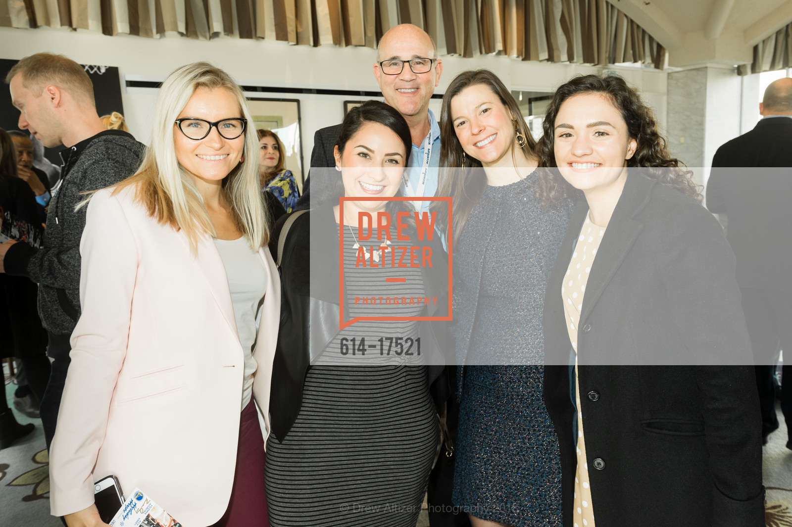 Karina Salomatina, Rochelle Trigueros, Jim Wunderman, Virginia Drake, Isabel Monteleone, Warriors Holiday Hoops Luncheon, Fairmont Hotel SF, December 11th, 2018, Photo #614-17521 Karina Salomatina, Rochelle Trigueros, Jim Wunderman, Virginia Drake, Isabel Monteleone, Photo #614-17521