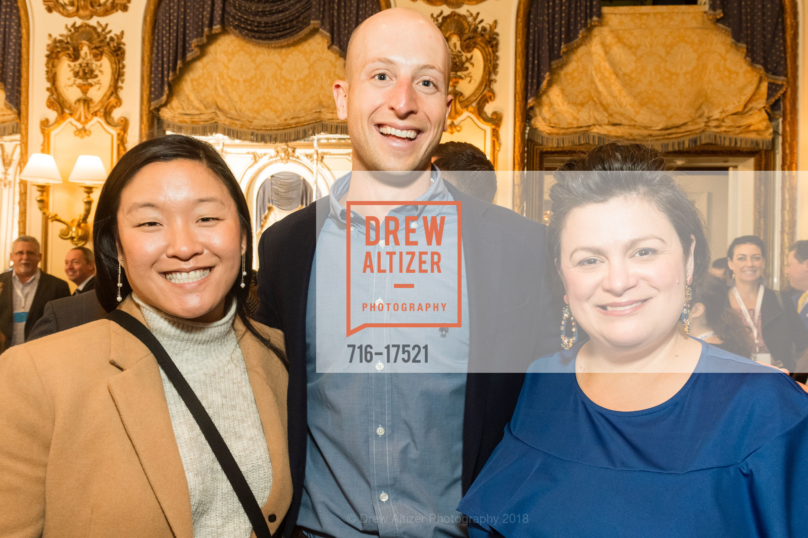 Stephanie Kim-Poston, BJ Youngerman, Michelle Barrera, Warriors Holiday Hoops Luncheon, Fairmont Hotel SF, December 11th, 2018, Photo #716-17521 Stephanie Kim-Poston, BJ Youngerman, Michelle Barrera, Photo #716-17521