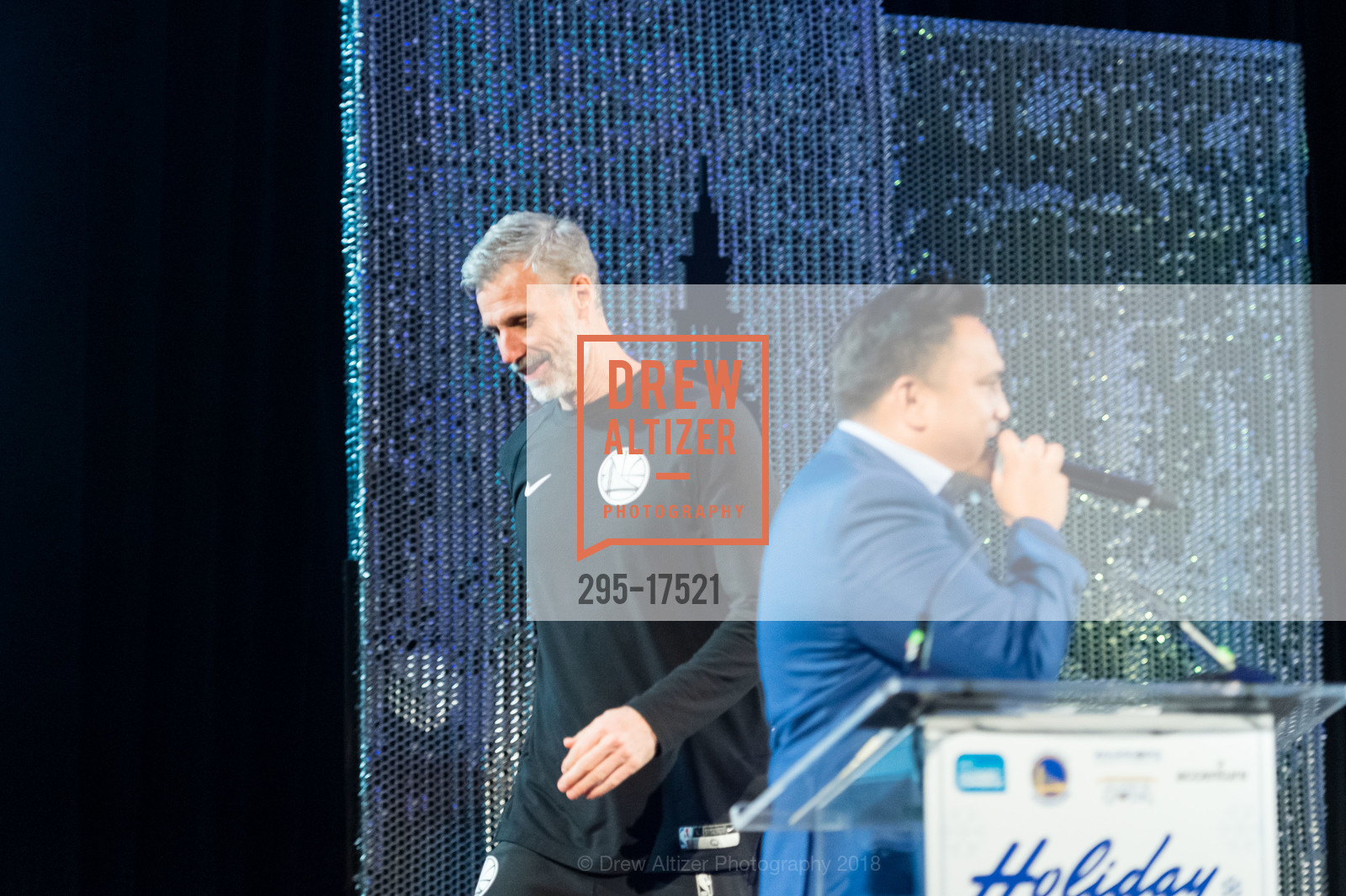 Bruce Fraser, Franco Finn, Warriors Holiday Hoops Luncheon, Fairmont Hotel SF, December 11th, 2018, Photo #295-17521 Bruce Fraser, Franco Finn, Photo #295-17521