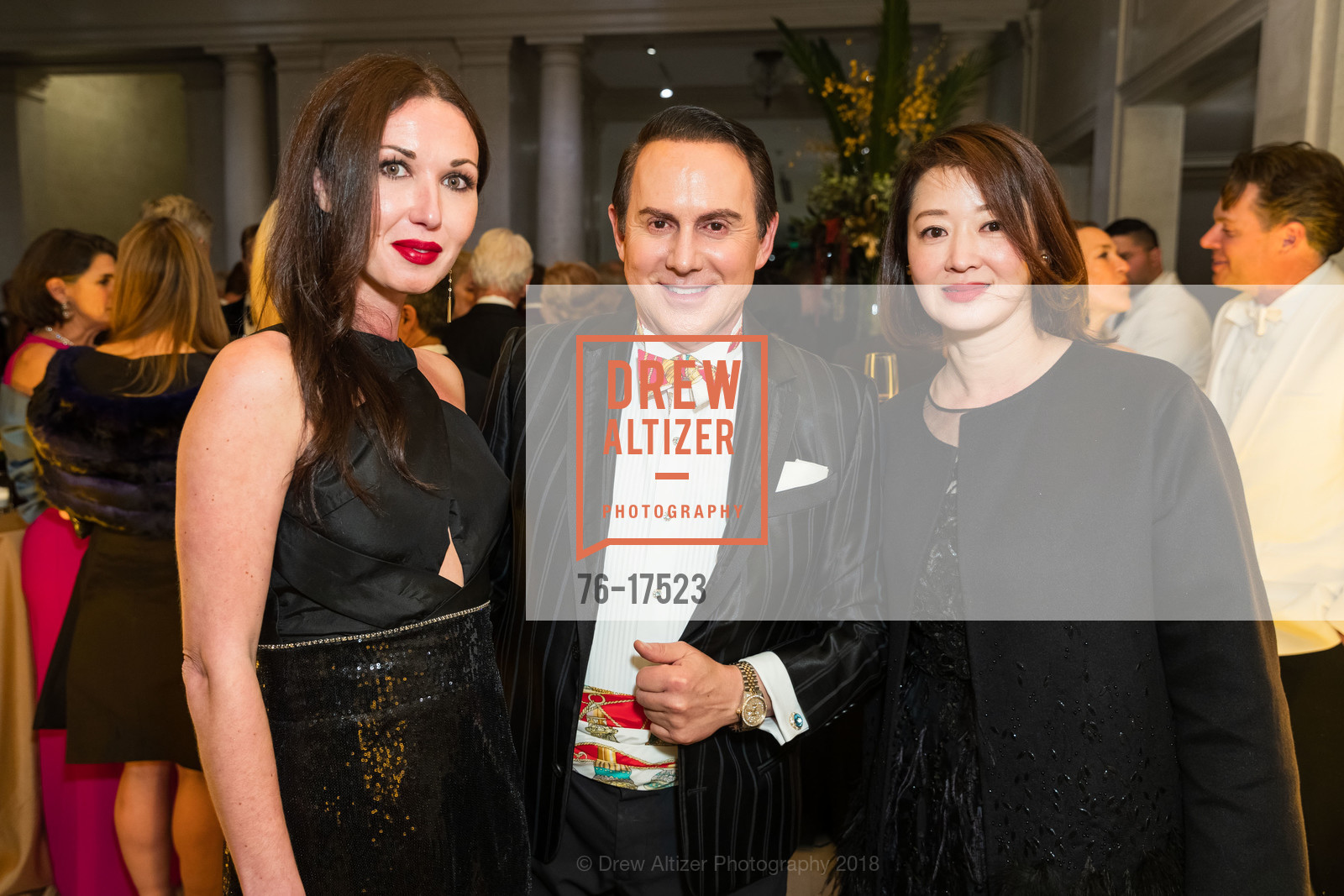 Camilla Papale, Joel Goodrich, Tiffany Wang, An Elegant Evening in the Court of Honor, Legion of Honor. 100 34th Ave, December 11th, 2018, Photo #76-17523 Camilla Papale, Joel Goodrich, Tiffany Wang, Photo #76-17523