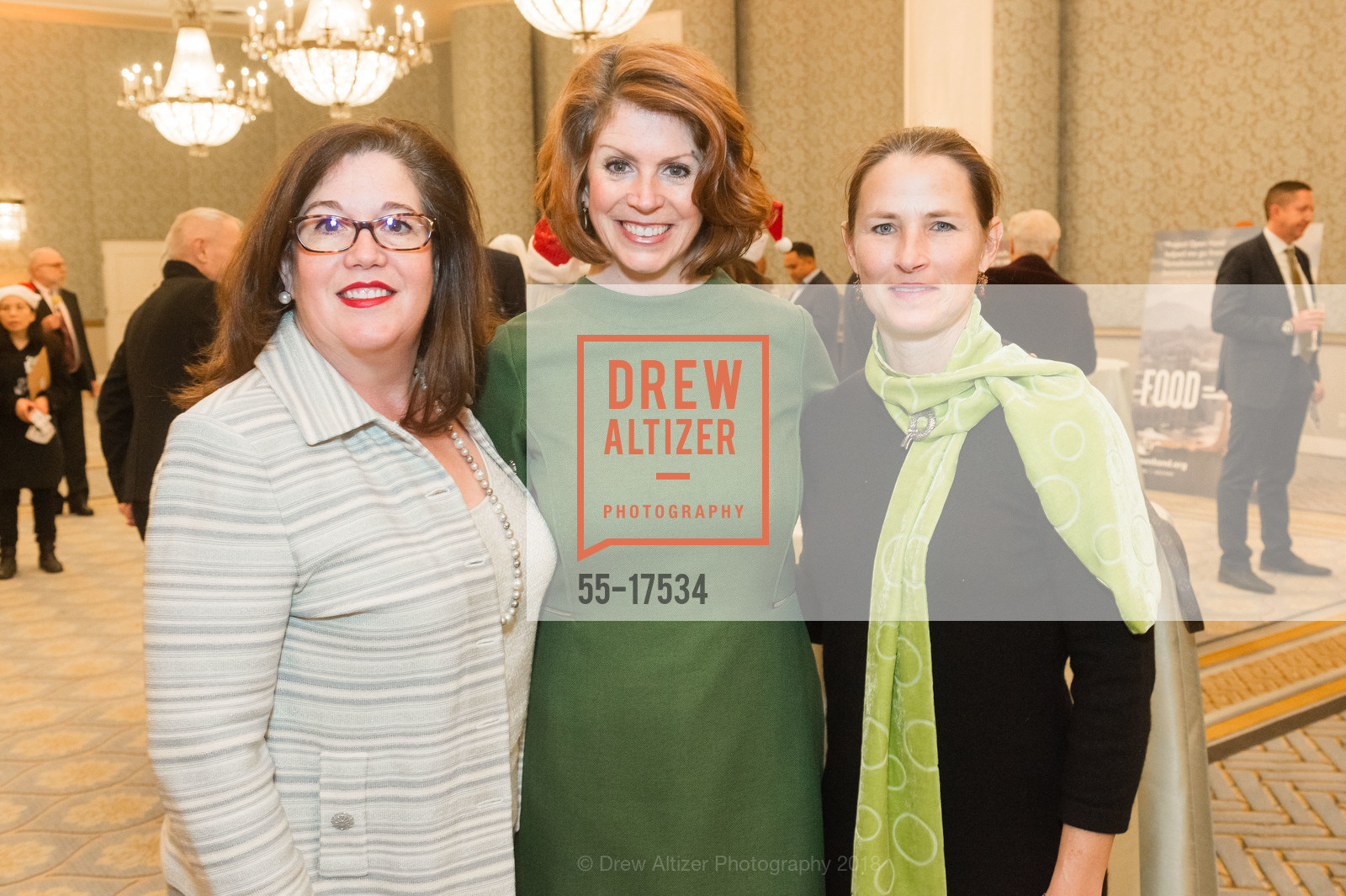 Audrea Wilkinson, Ruth Yankoupe, Stephie McNeal, Project Open Hand Presents Hand to Hand: A Holiday Luncheon, The Fairmont. 950 Mason St, December 13th, 2018, Photo #55-17534 Audrea Wilkinson, Ruth Yankoupe, Stephie McNeal, Photo #55-17534