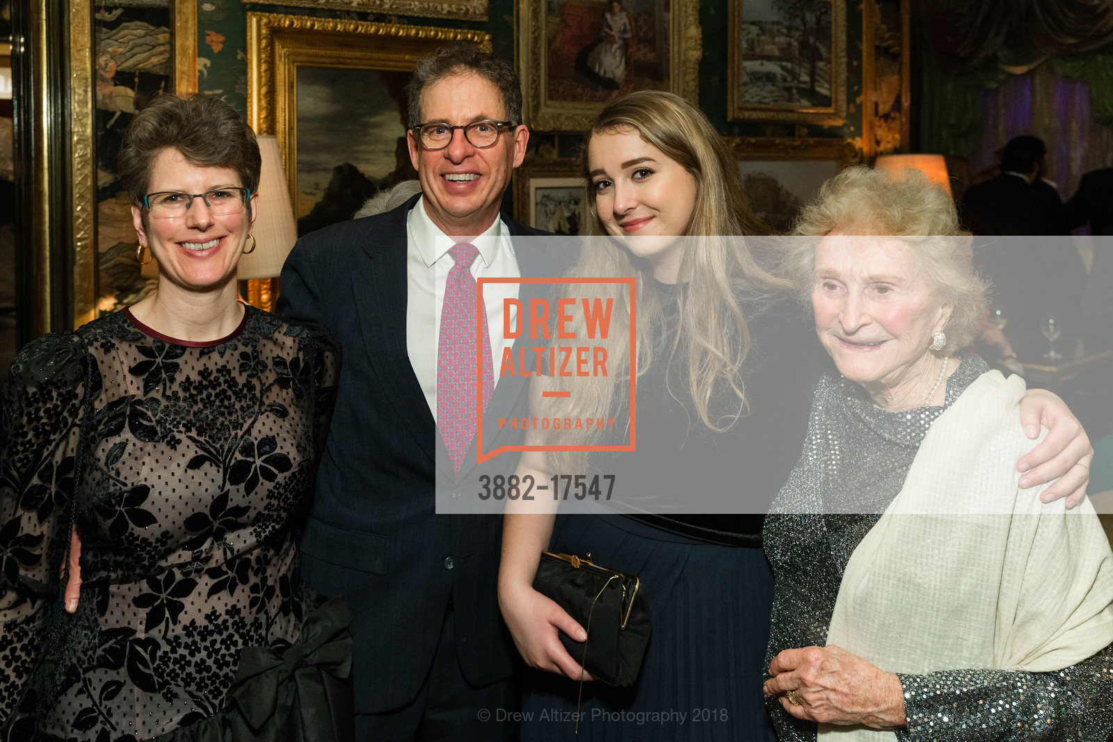 Kate McNulty, Brian Howl, Alisa Howl, Betty Howl, Gordon Peter Getty's 85th Birthday Celebration, Private Residence, December 15th, 2018, Photo #3882-17547 Kate McNulty, Brian Howl, Alisa Howl, Betty Howl, Photo #3882-17547