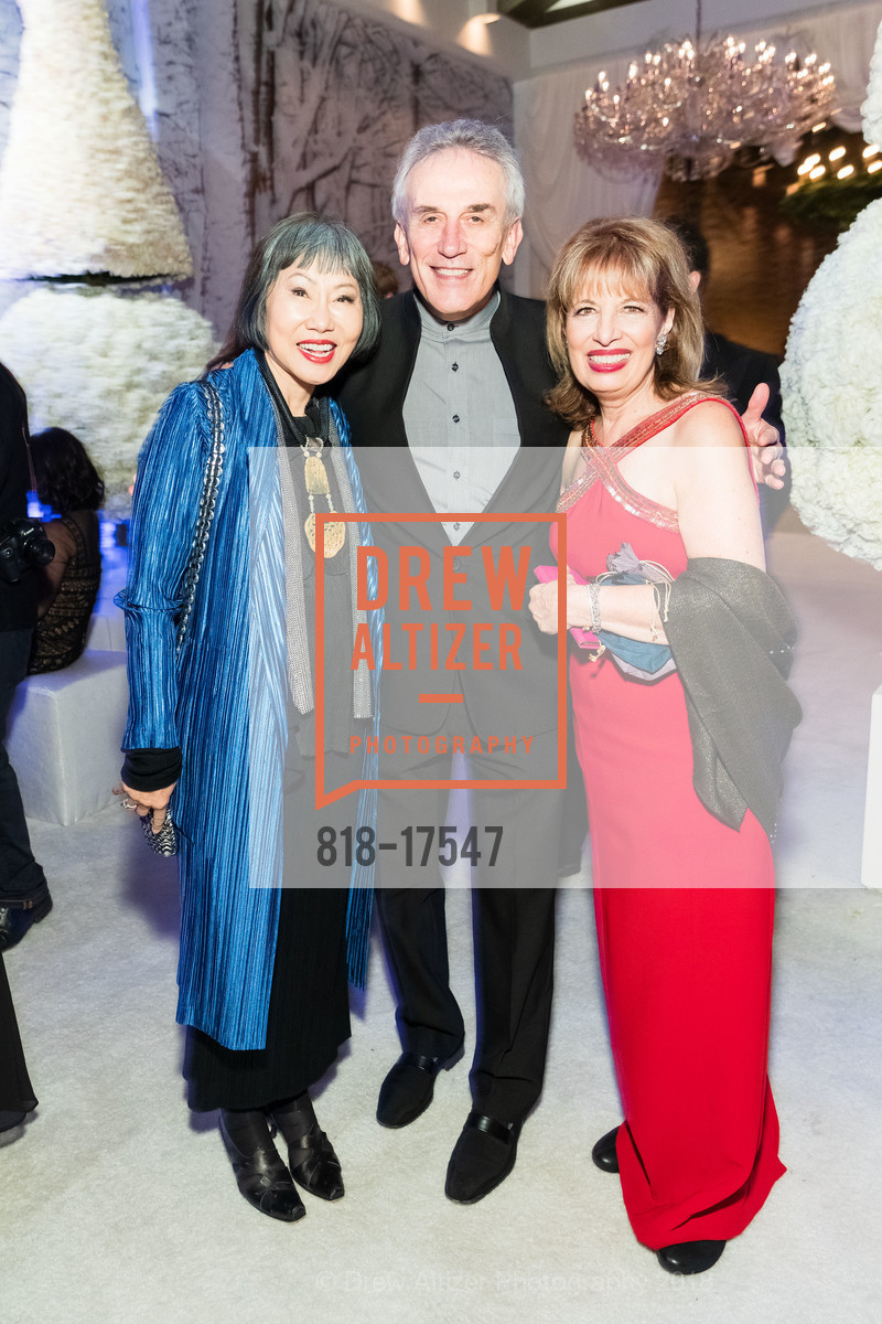 Amy Tan, Lou DeMattei, Jackie Speier, Gordon Peter Getty's 85th Birthday Celebration, Private Residence, December 15th, 2018, Photo #818-17547 Amy Tan, Lou DeMattei, Jackie Speier, Photo #818-17547