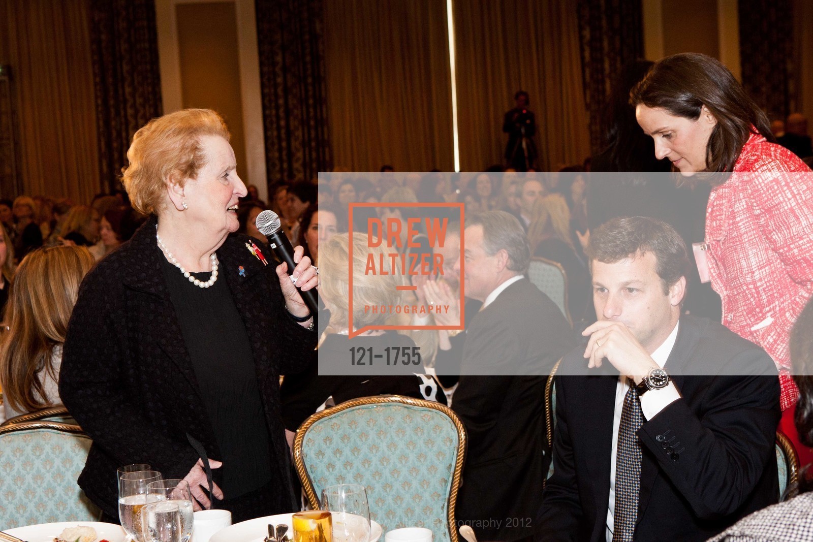 Madeleine Albright, Jake Schatz, Katie Albright, SAN FRANCISCO CHILD ABUSE PREVENTION CENTER - 15th Annual Luncheon, US, April 17th, 2012, Photo #121-1755 Madeleine Albright, Jake Schatz, Katie Albright, Photo #121-1755