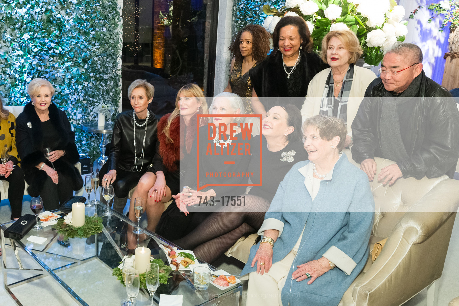 Joyanne Kinosian, Karen LeVett, Phyllis Hubbard, Elisa Stephens, Susanne Stephens, Birthday Celebration for Elisa Stephens, The Cannery. 2801 Leavenworth Street, December 18th, 2018, Photo #743-17551 Joyanne Kinosian, Karen LeVett, Phyllis Hubbard, Elisa Stephens, Susanne Stephens, Photo #743-17551