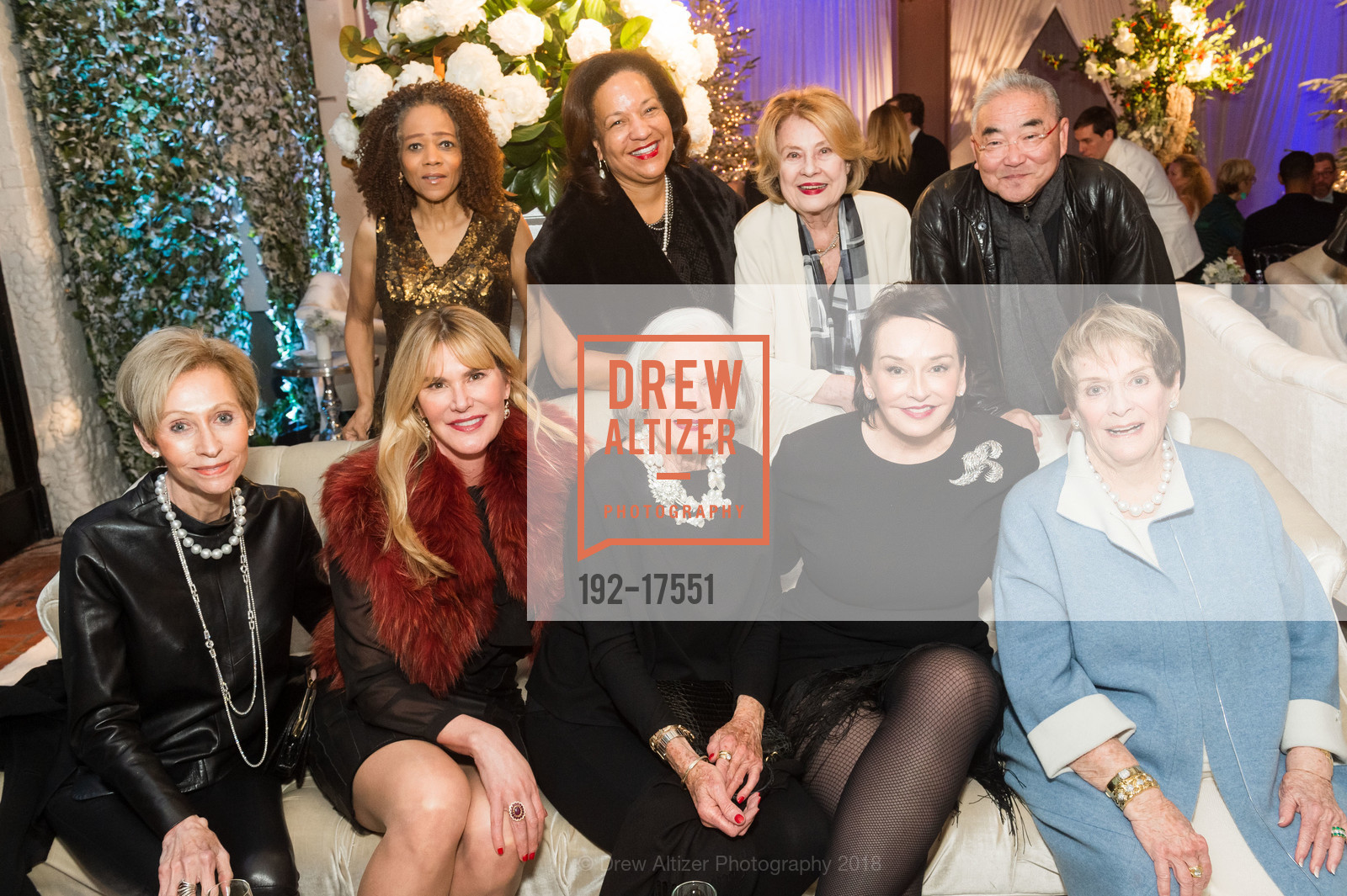 Jill Wickersham, Karen LeVett, Paula West, Karen Clopton, Diane Baker, Phyllis Hubbard, Elisa Stephens, Tom Matano, Susanne Stephens, Birthday Celebration for Elisa Stephens, The Cannery. 2801 Leavenworth Street, December 18th, 2018, Photo #192-17551 Jill Wickersham, Karen LeVett, Paula West, Karen Clopton, Diane Baker, Phyllis Hubbard, Elisa Stephens, Tom Matano, Susanne Stephens, Photo #192-17551