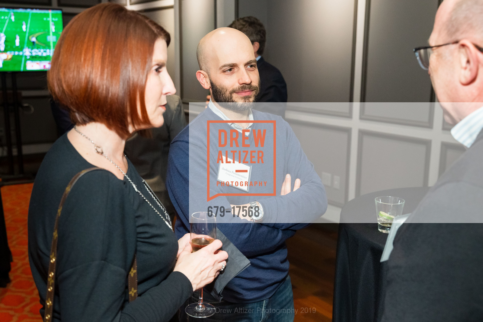 Erica Davidovic, Joshua Posamentier, TechBio 2019, Merchant's Exchange Club. 75 Leidesdorff Street, January 7th, 2019, Photo #679-17568 Erica Davidovic, Joshua Posamentier, Photo #679-17568