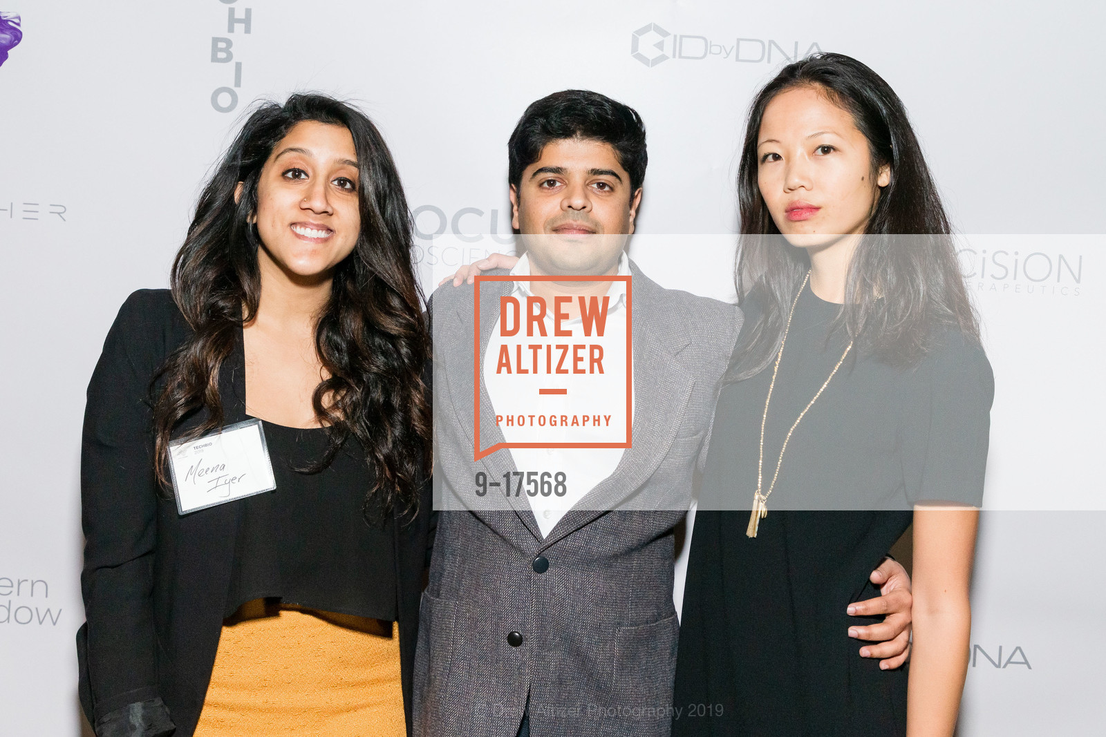 Meena Iyer, Vasudev Bailey, Zoe Guttendorf, TechBio 2019, Merchant's Exchange Club. 75 Leidesdorff Street, January 7th, 2019, Photo #9-17568 Meena Iyer, Vasudev Bailey, Zoe Guttendorf, Photo #9-17568