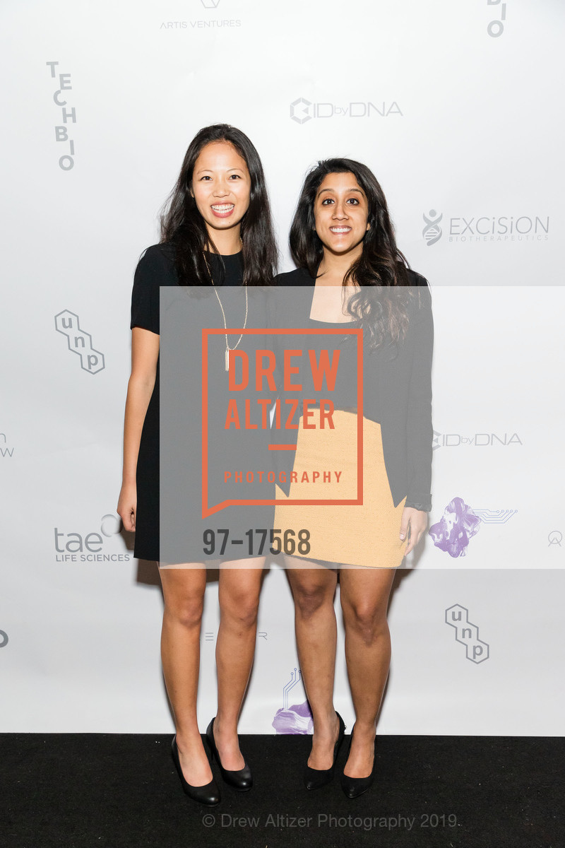Zoe Guttendorf, Meena Iyer, TechBio 2019, Merchant's Exchange Club. 75 Leidesdorff Street, January 7th, 2019, Photo #97-17568 Zoe Guttendorf, Meena Iyer, Photo #97-17568